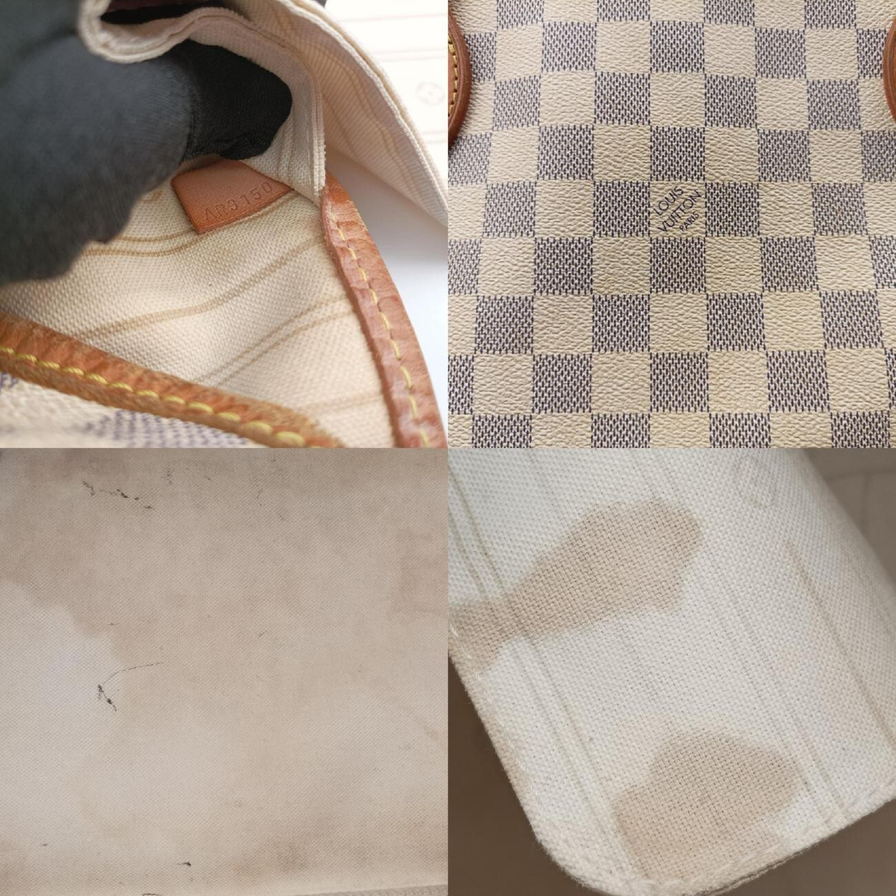 Neverfull MM Azur Damier Canvas N51107 AR3150 Shoulder Bag — view 8