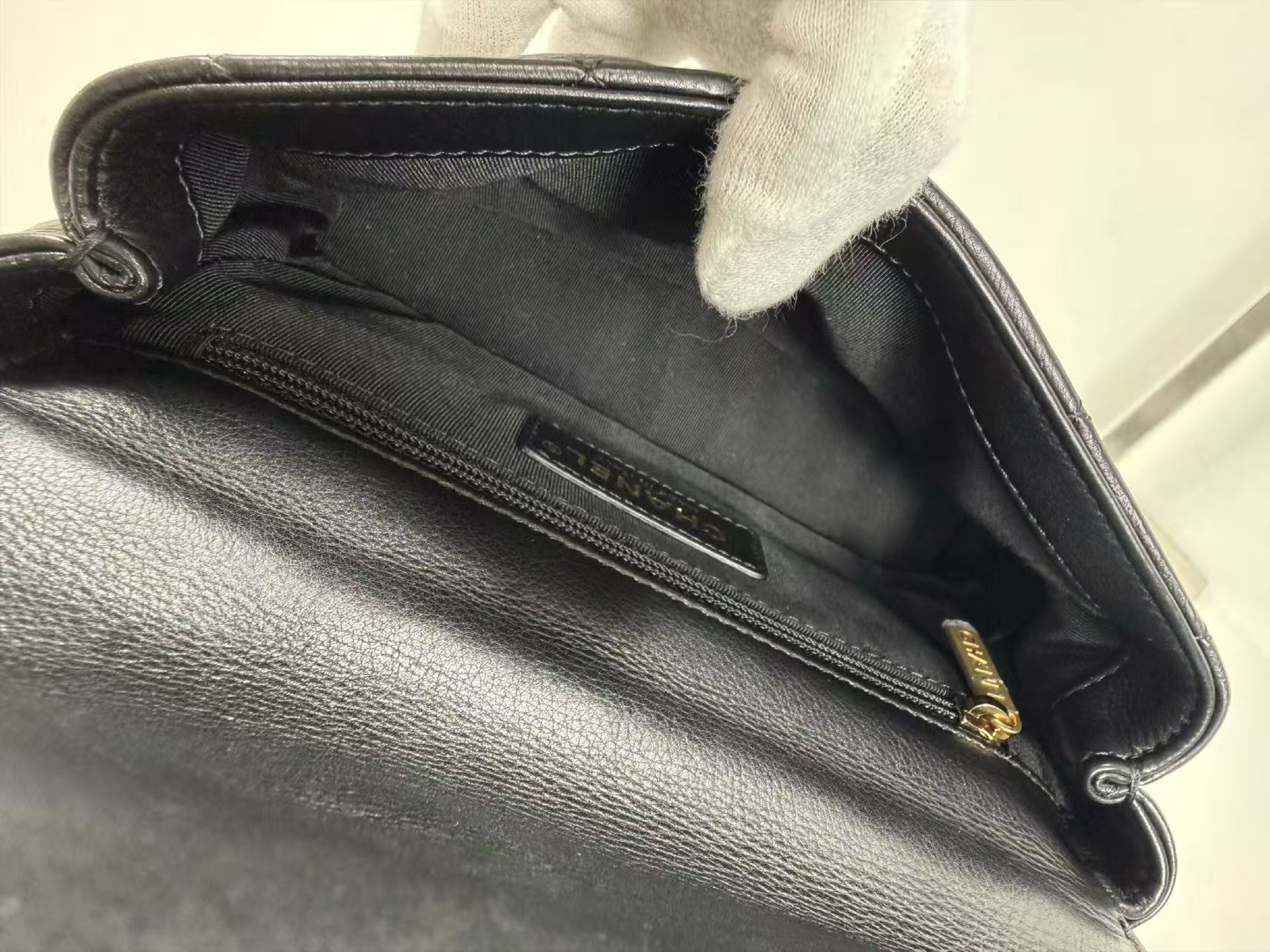 Black Matelassé Runway 3-Way Bag, Approx. W19cm, Serial Number [Includes dust bag, authenticity card, strap, and seal] Vintage Gold Hardware Shoulder Bag 27769929 Excellent Condition AB Shoulder Bag — view 13