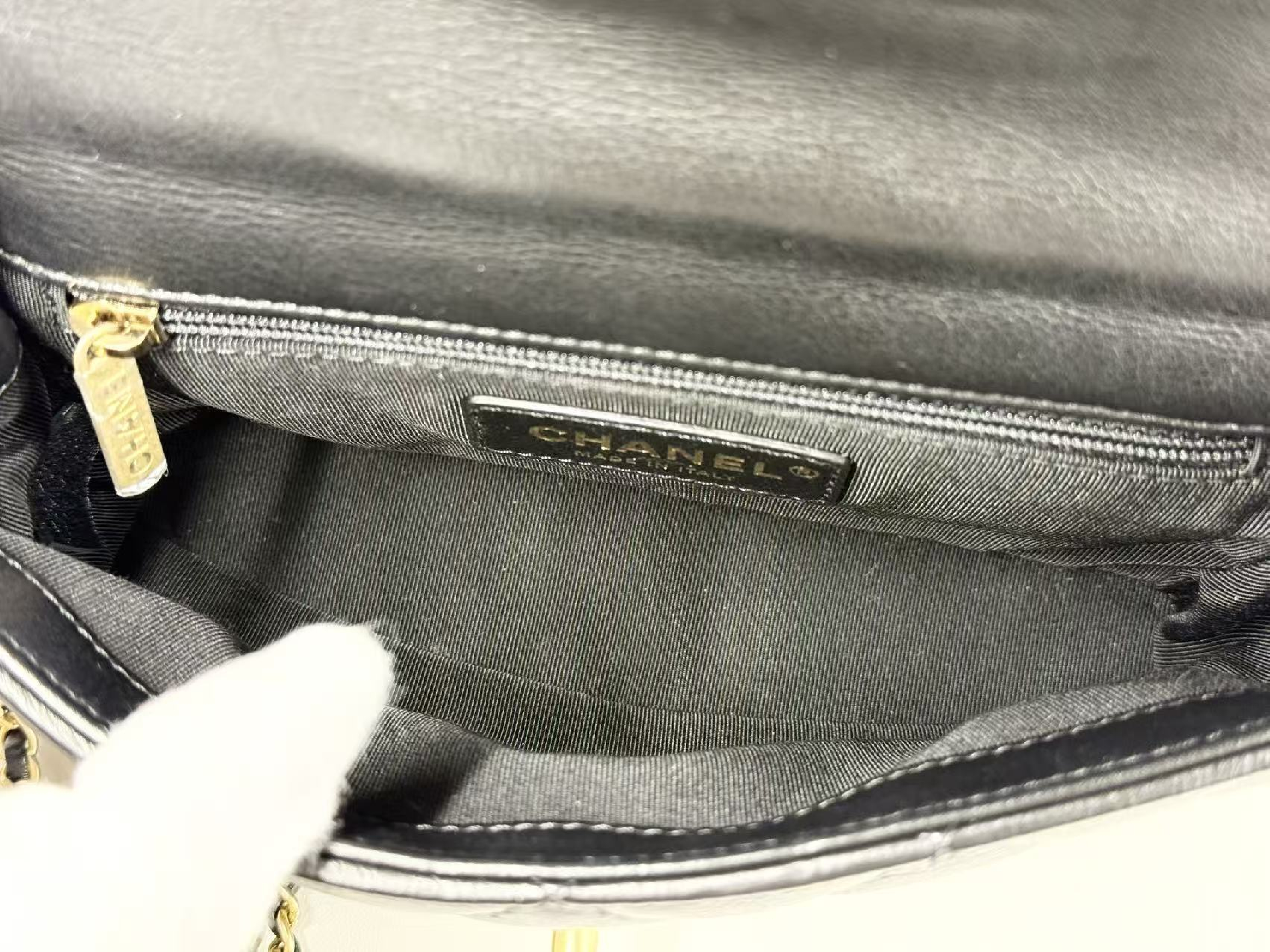 Black Matelassé Runway 3-Way Bag, Approx. W19cm, Serial Number [Includes dust bag, authenticity card, strap, and seal] Vintage Gold Hardware Shoulder Bag 27769929 Excellent Condition AB Shoulder Bag — view 14