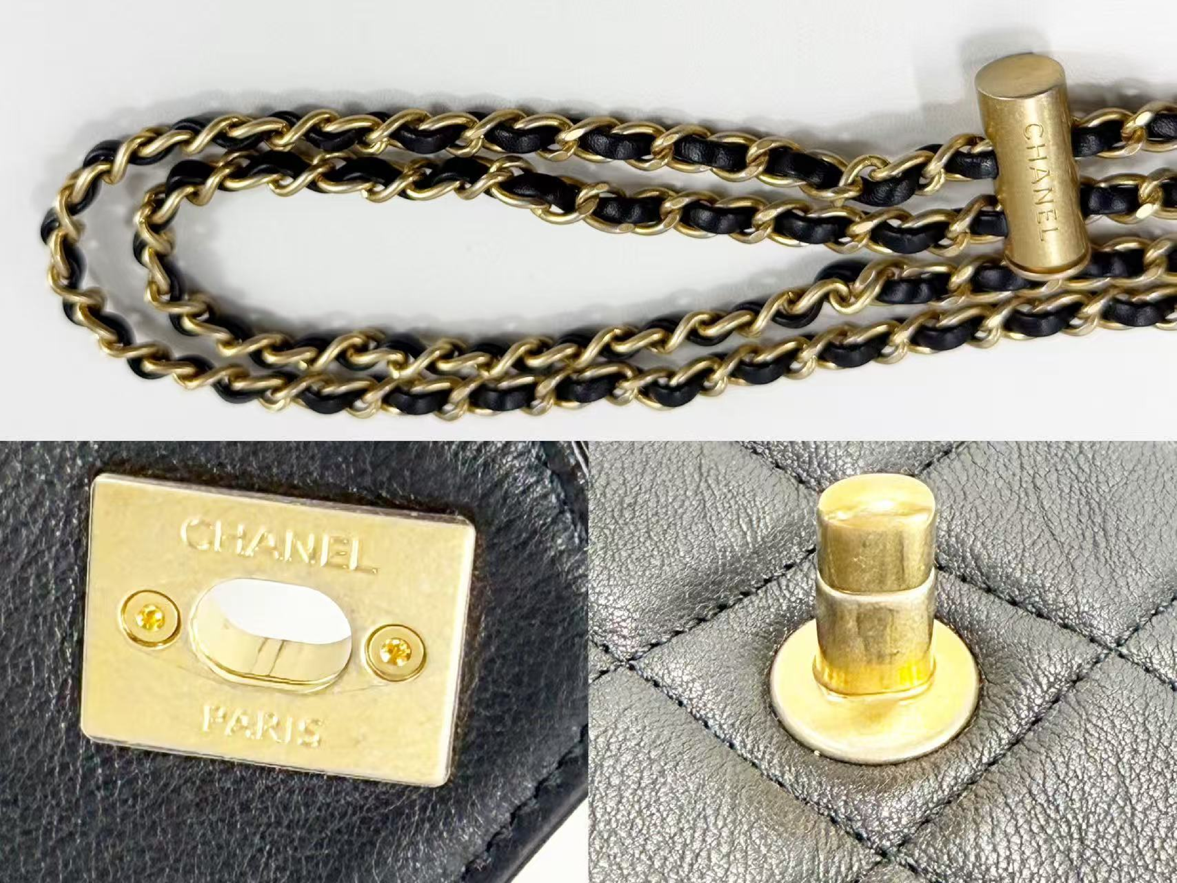 Black Matelassé Runway 3-Way Bag, Approx. W19cm, Serial Number [Includes dust bag, authenticity card, strap, and seal] Vintage Gold Hardware Shoulder Bag 27769929 Excellent Condition AB Shoulder Bag — view 15