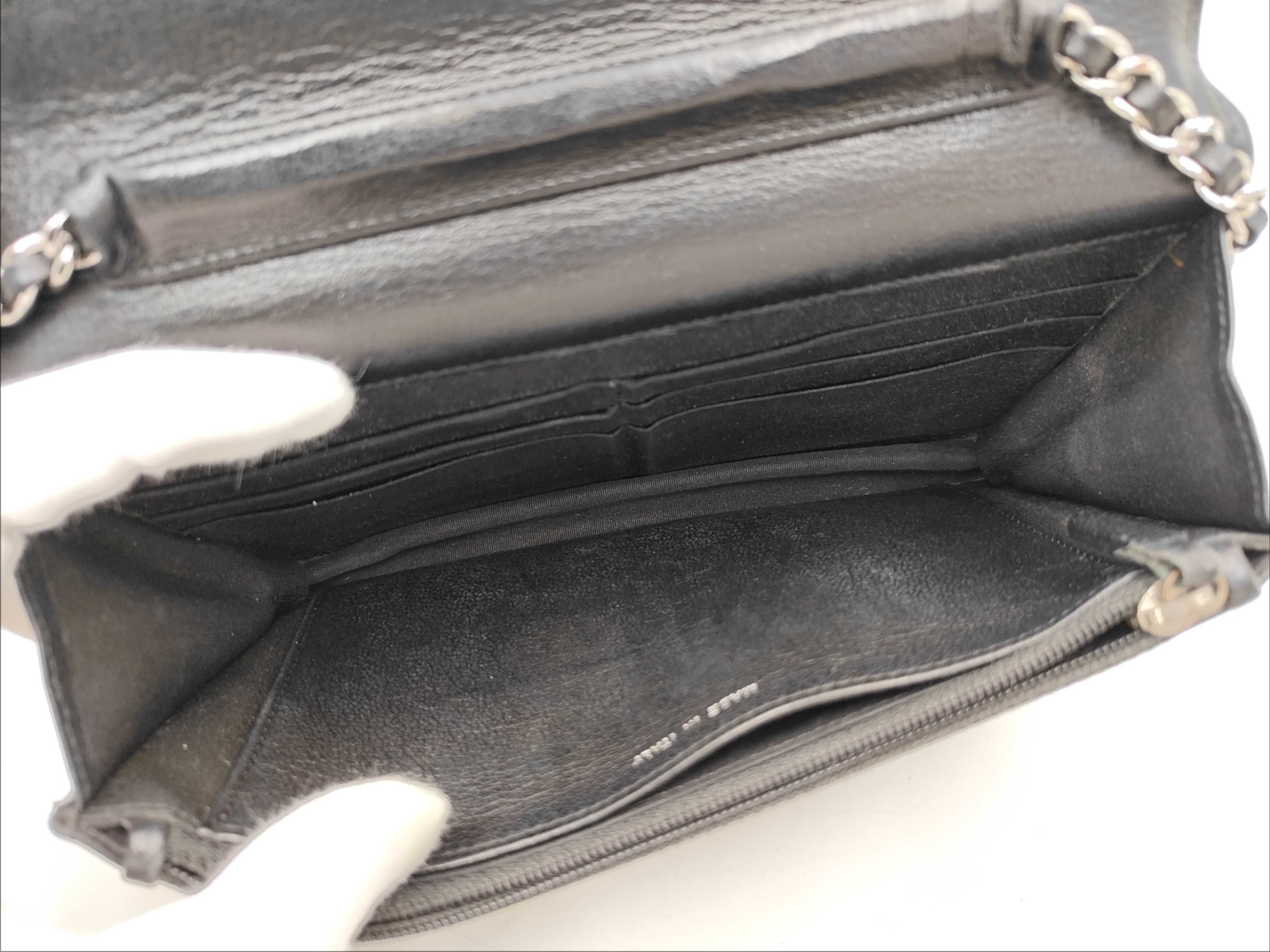 Coco Jacket Chain Wallet, Series 14, Leather, Black Shoulder Bag — view 10