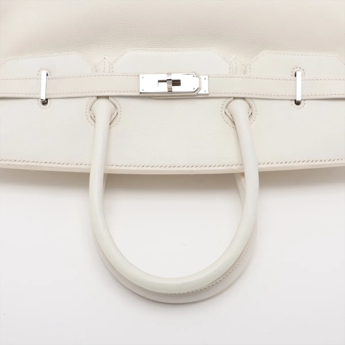 [Individually packaged] Hermes Birkin 35 Retourne Veau Gulliver White Silver Hardware A: 1997 — view 5