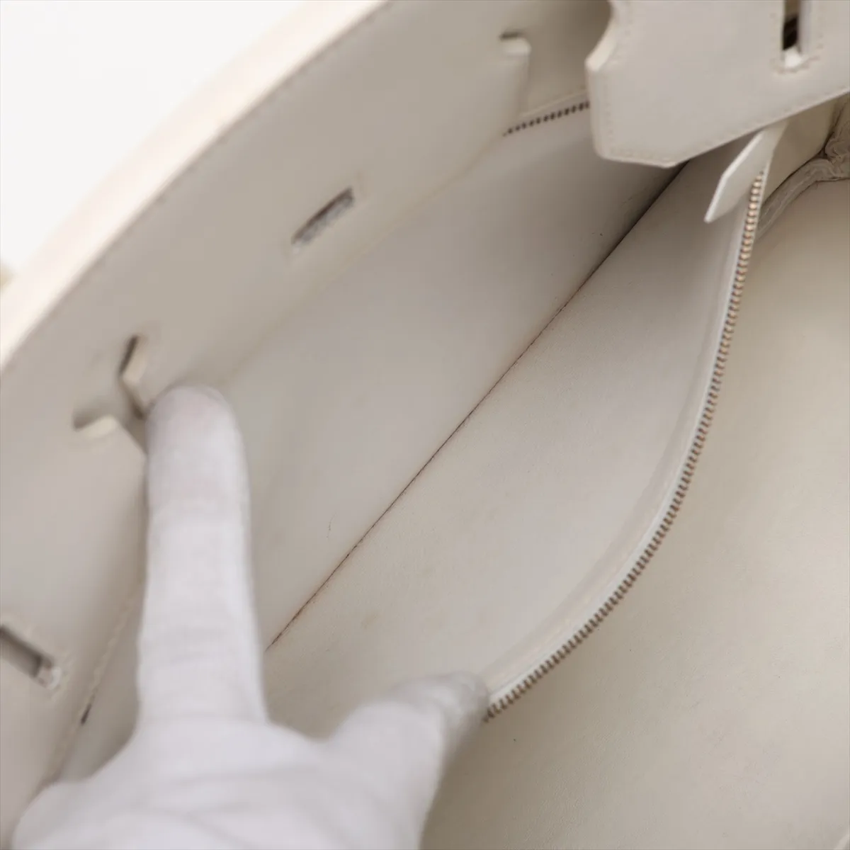 [Individually packaged] Hermes Birkin 35 Retourne Veau Gulliver White Silver Hardware A: 1997 — view 9