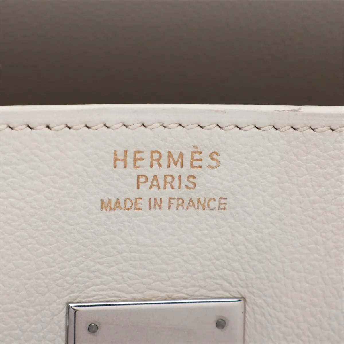 [Individually packaged] Hermes Birkin 35 Retourne Veau Gulliver White Silver Hardware A: 1997 — view 10