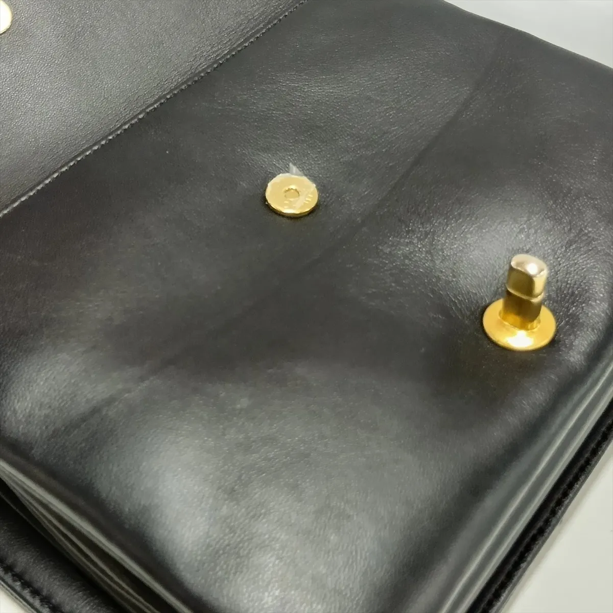Matelassé Caviar Skin 2-Way Handbag, Black with Gold Hardware, KJNA43GJ, Random Plate — view 14