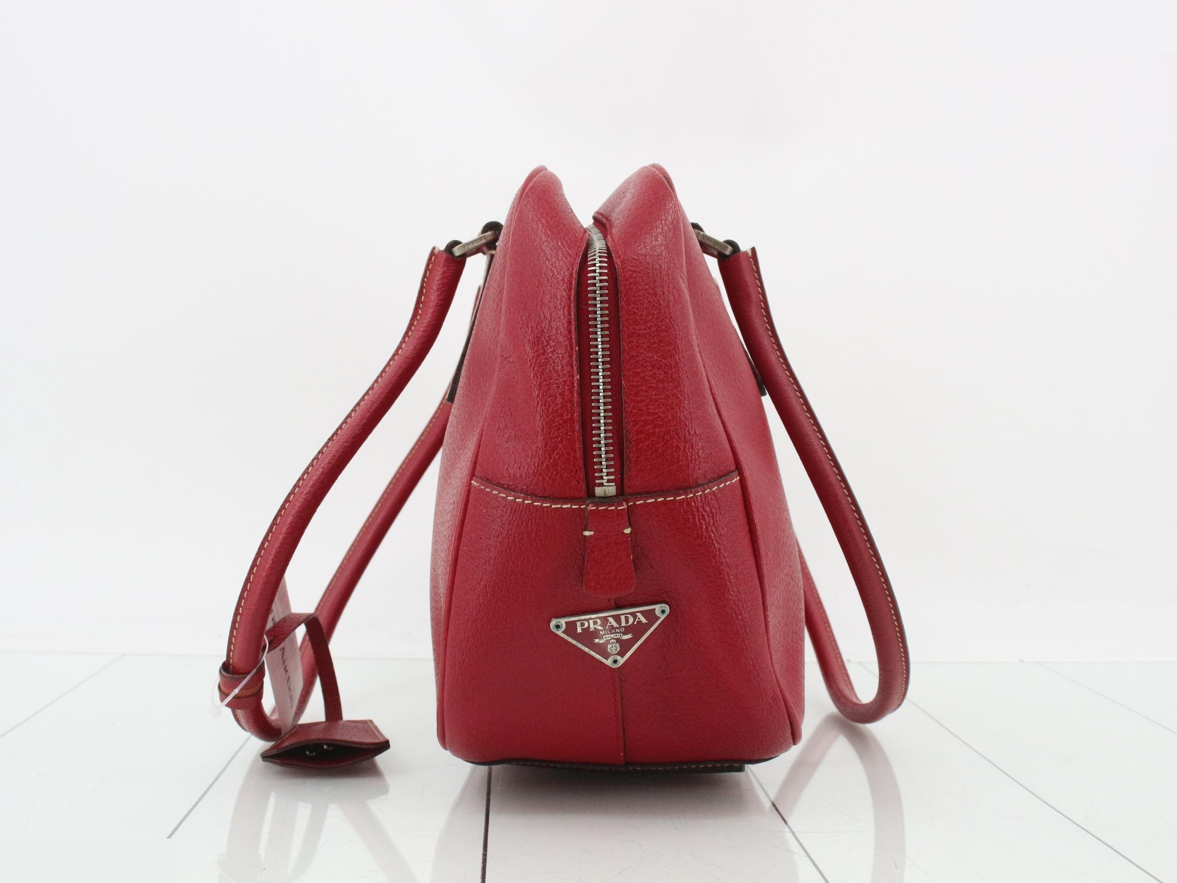 Pigskin bowling bag/handbag with clochette — view 3