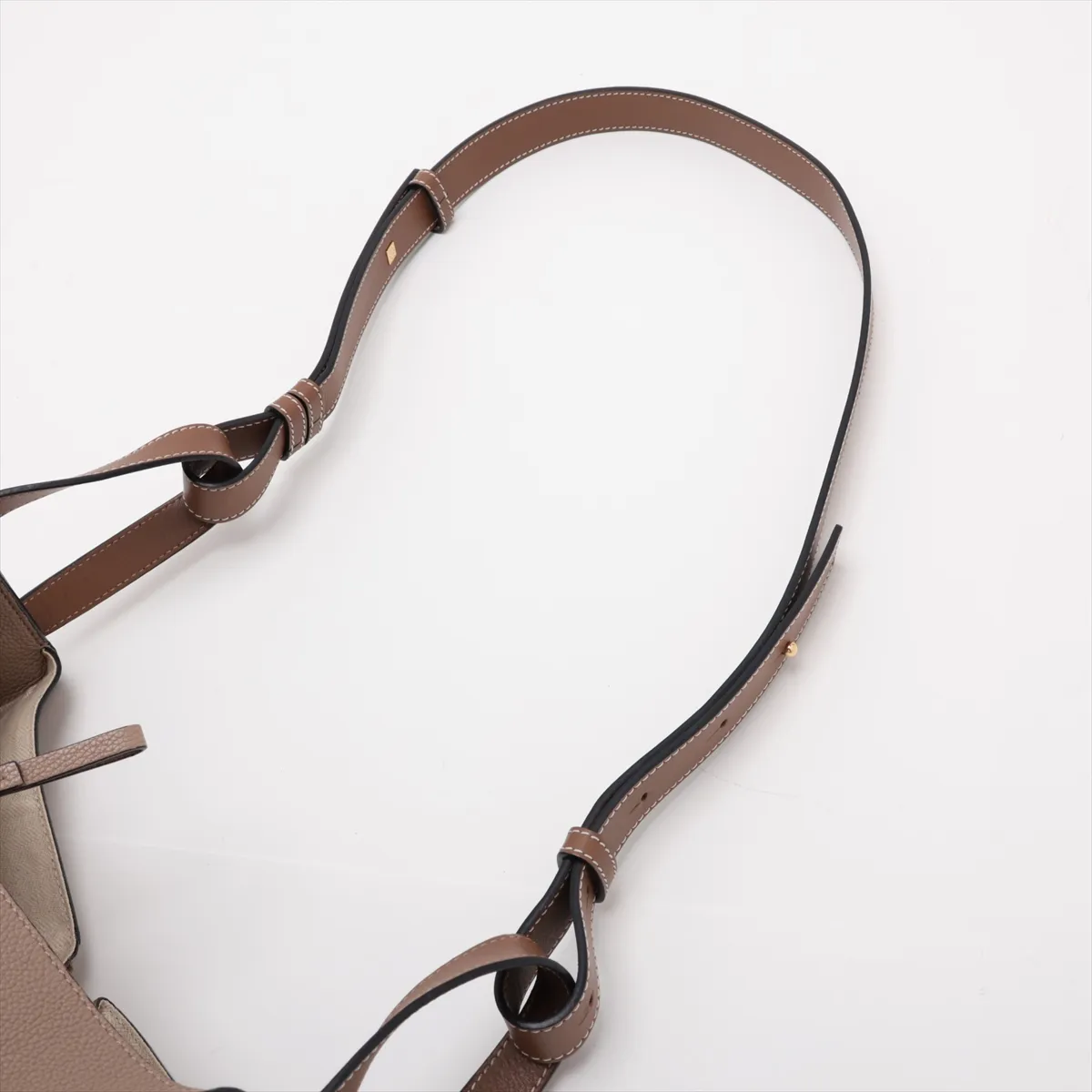 Hammock Small Leather 2-Way Shoulder Bag, Greige — view 7