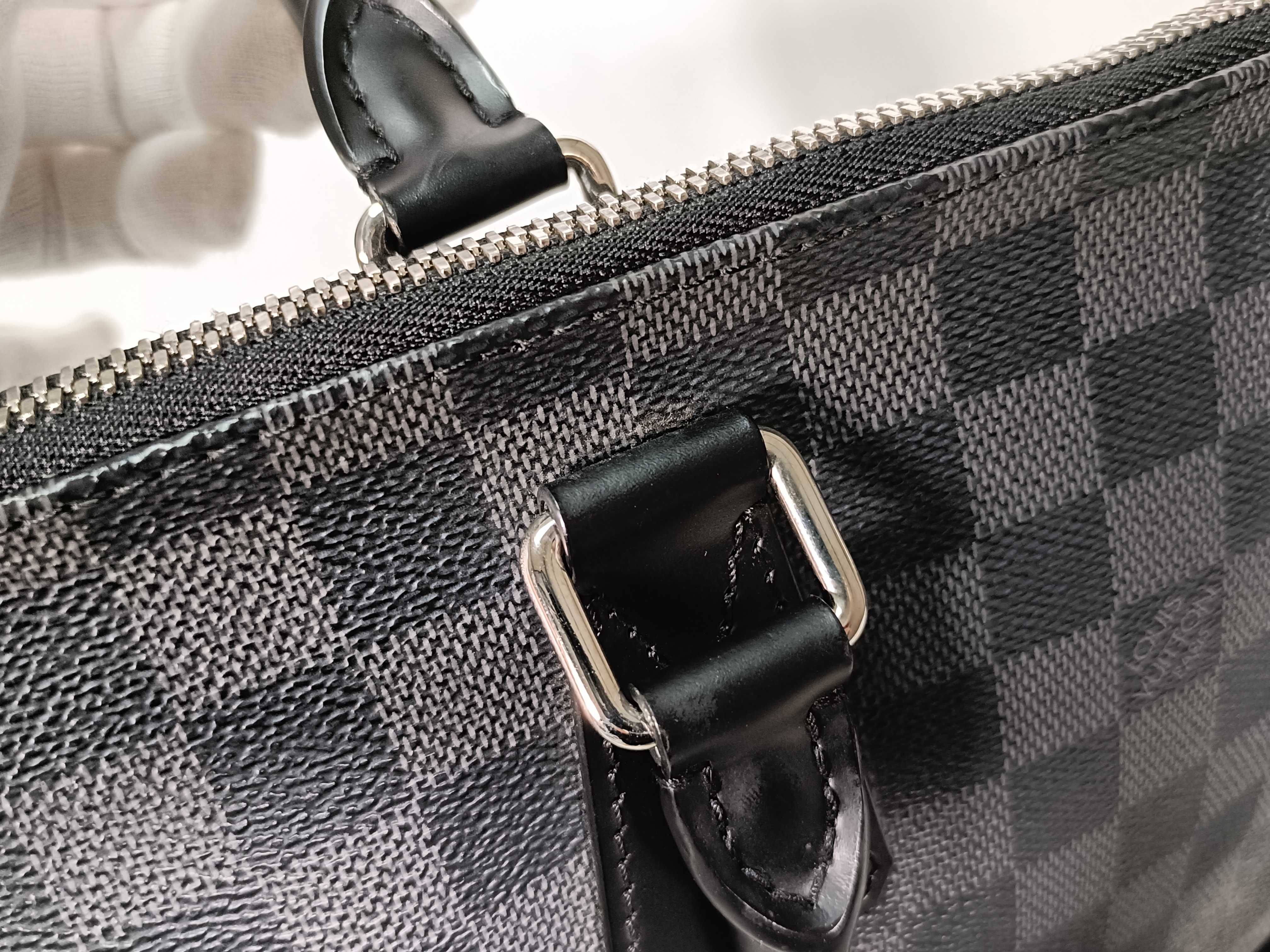 Port Document Jour Black Damier Medium Shoulder Bag — view 7