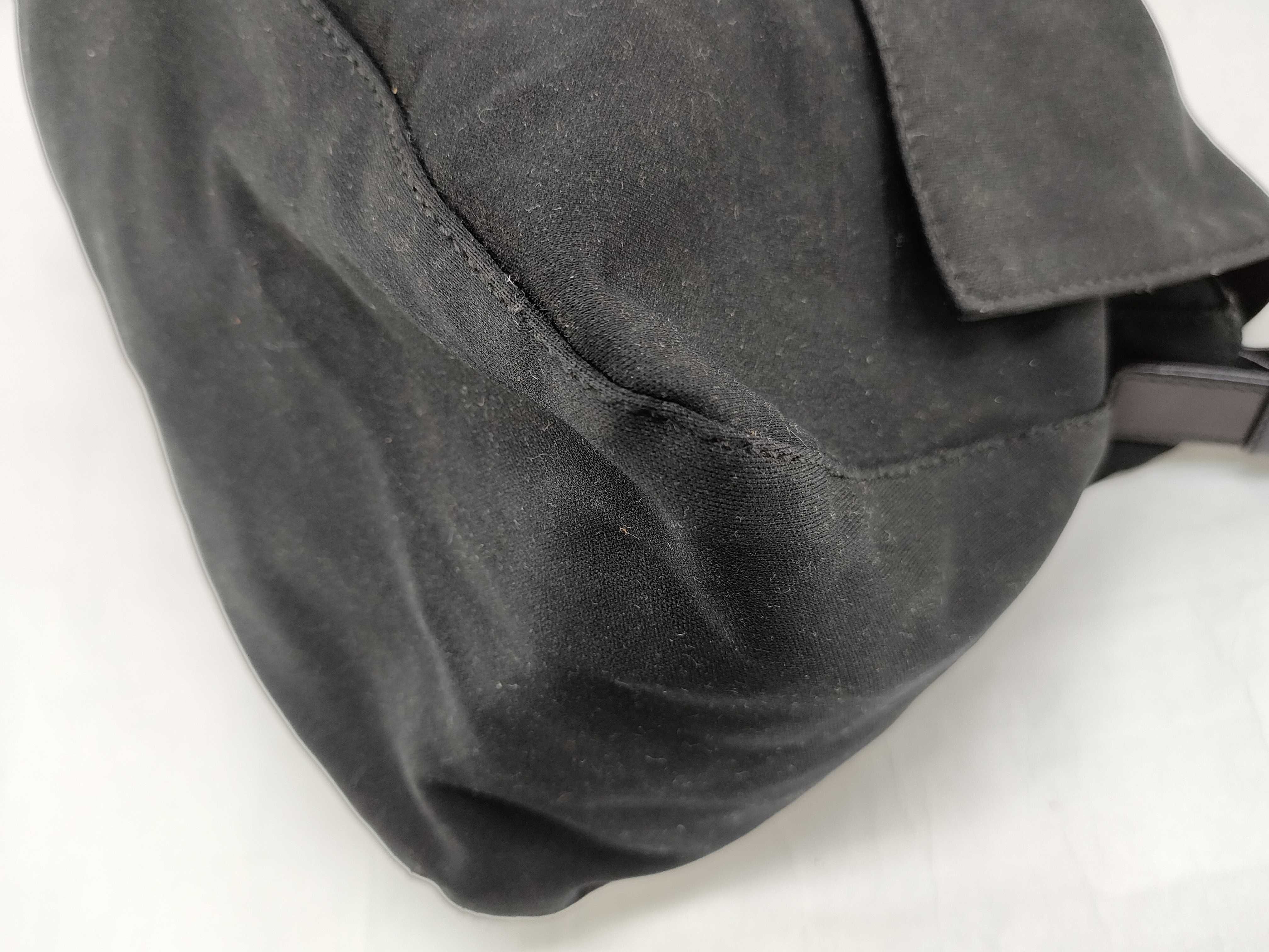 Mamma Bucket Cotton Black Handbag — view 6