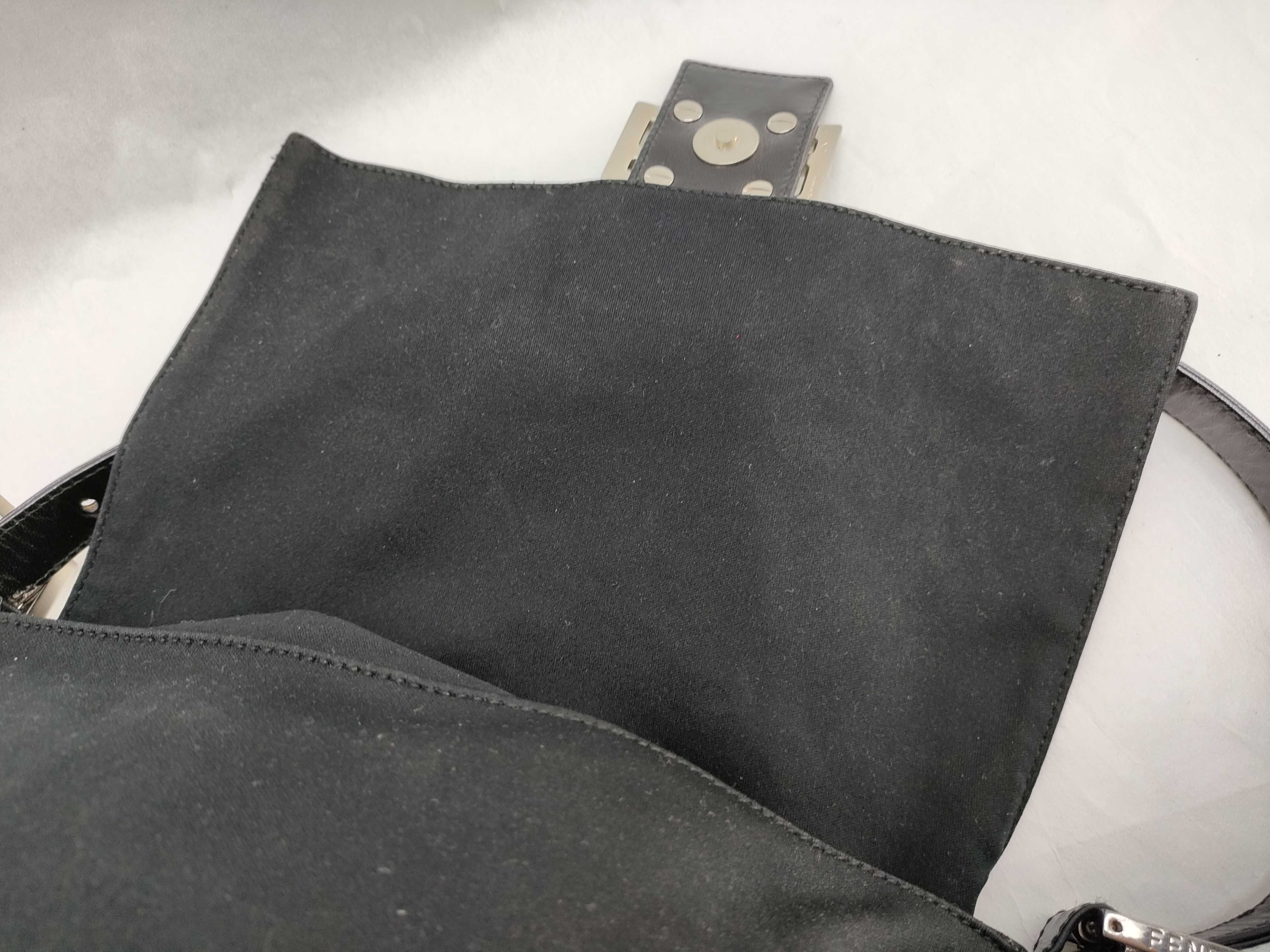 Mamma Bucket Cotton Black Handbag — view 8