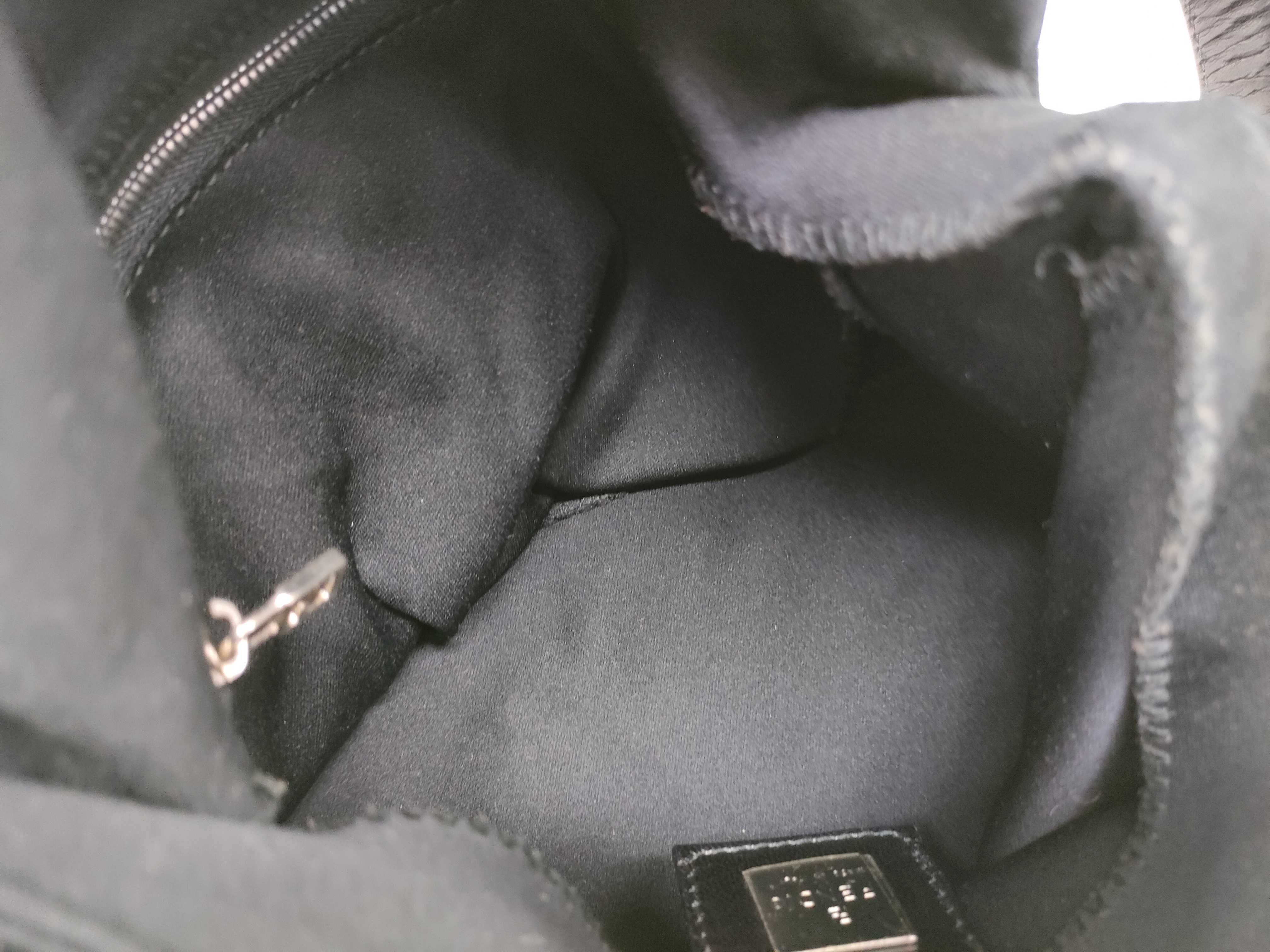 Mamma Bucket Cotton Black Handbag — view 10