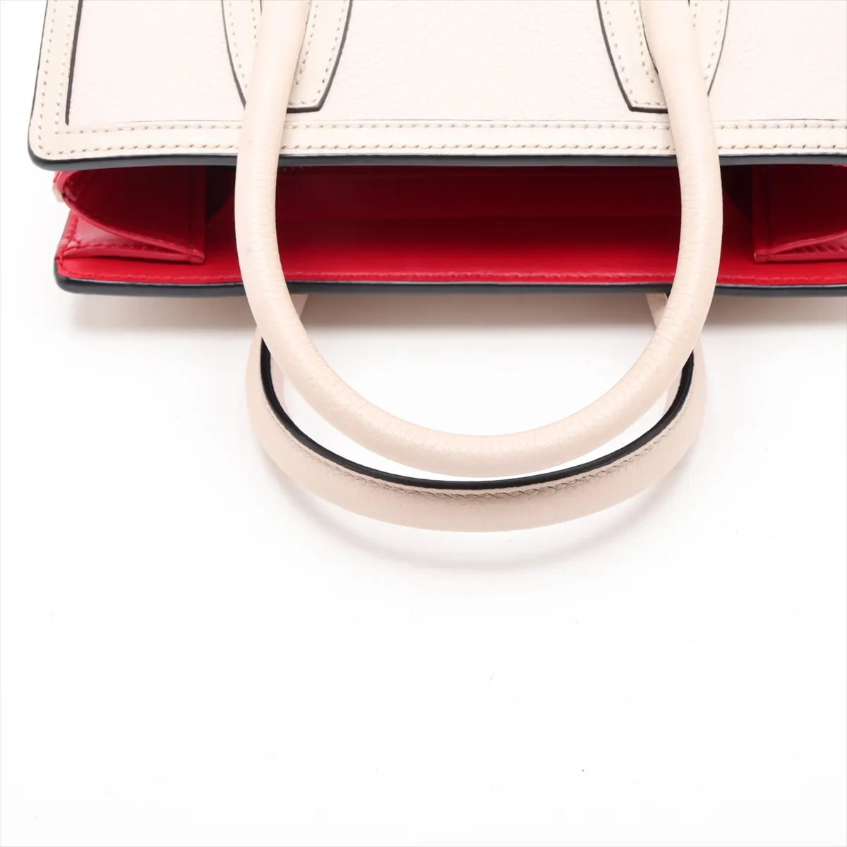 Spike Stud Paloma Medium Leather x Rubber 2-Way Handbag White — view 5