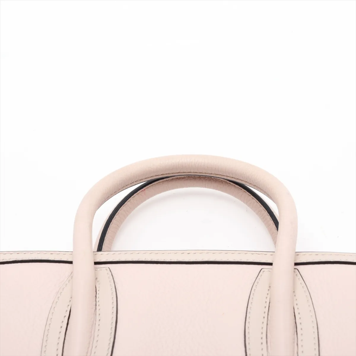 Spike Stud Paloma Medium Leather x Rubber 2-Way Handbag White — view 6