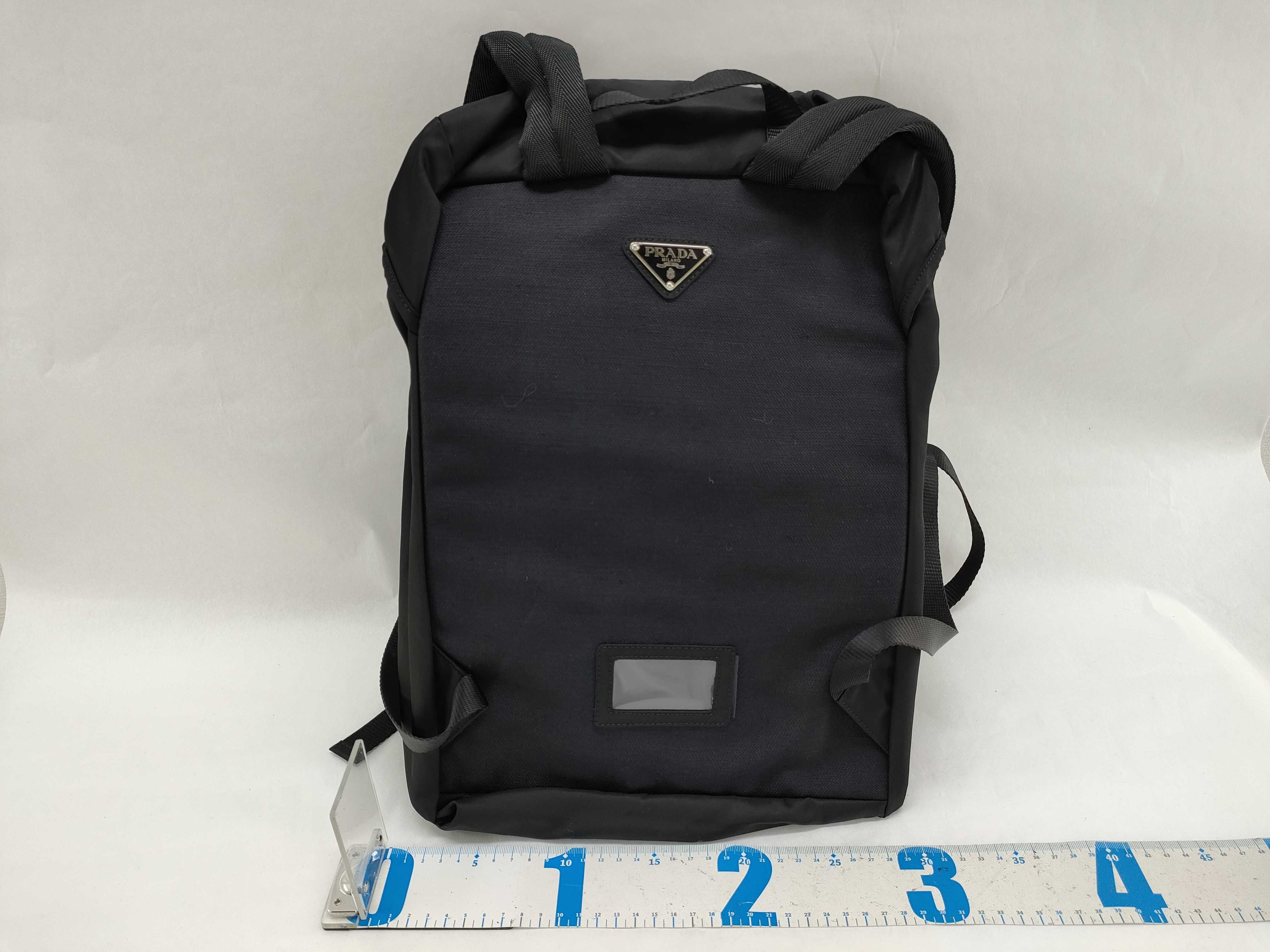 Nylon Prada Triangle Logo Backpack Black Rucksack — view 2