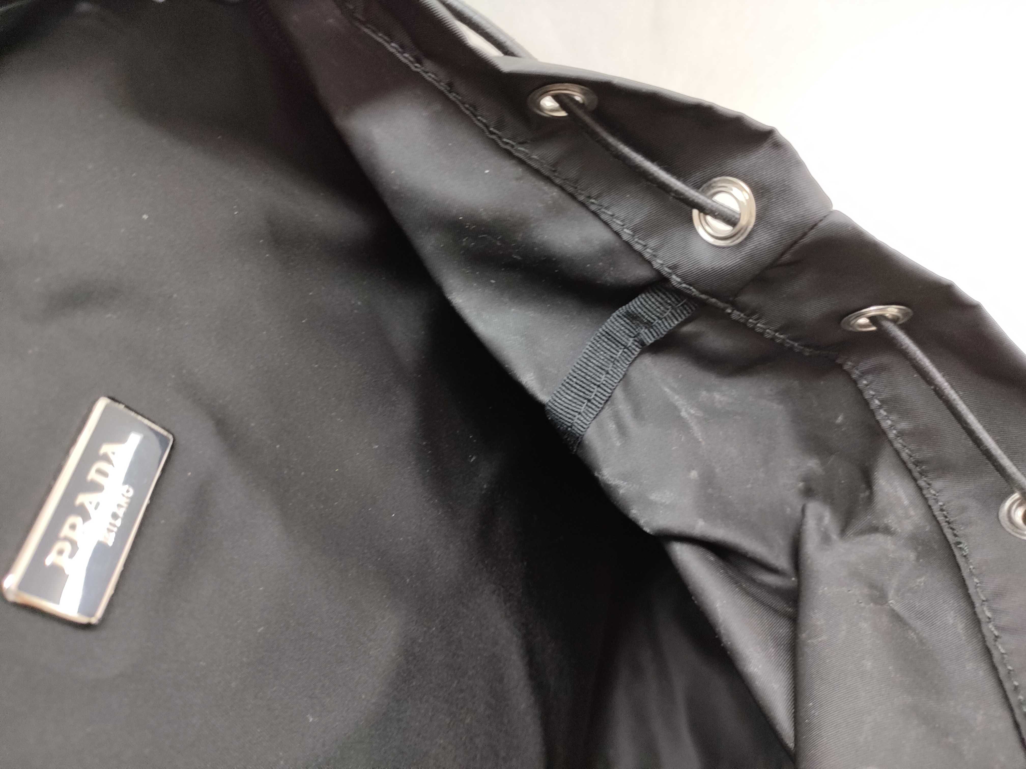 Nylon Prada Triangle Logo Backpack Black Rucksack — view 10