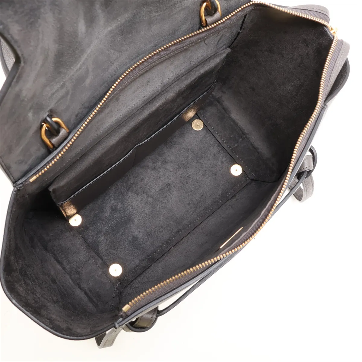 Belt Bag Mini Leather 2-Way Handbag Gray — view 8