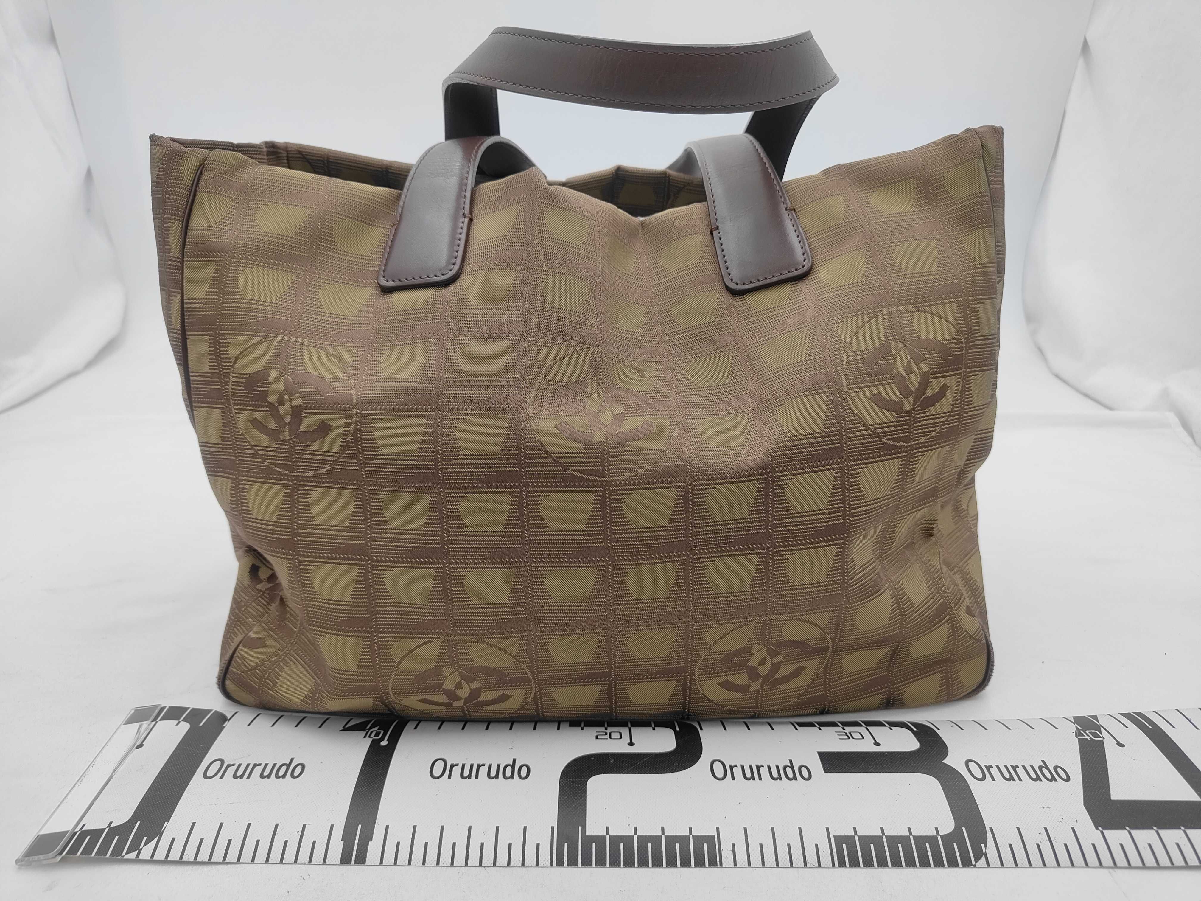 New Travel Line Nylon x Leather Tote Bag, Black with Gold Hardware, 6982210 (Tote Bag) — view 2