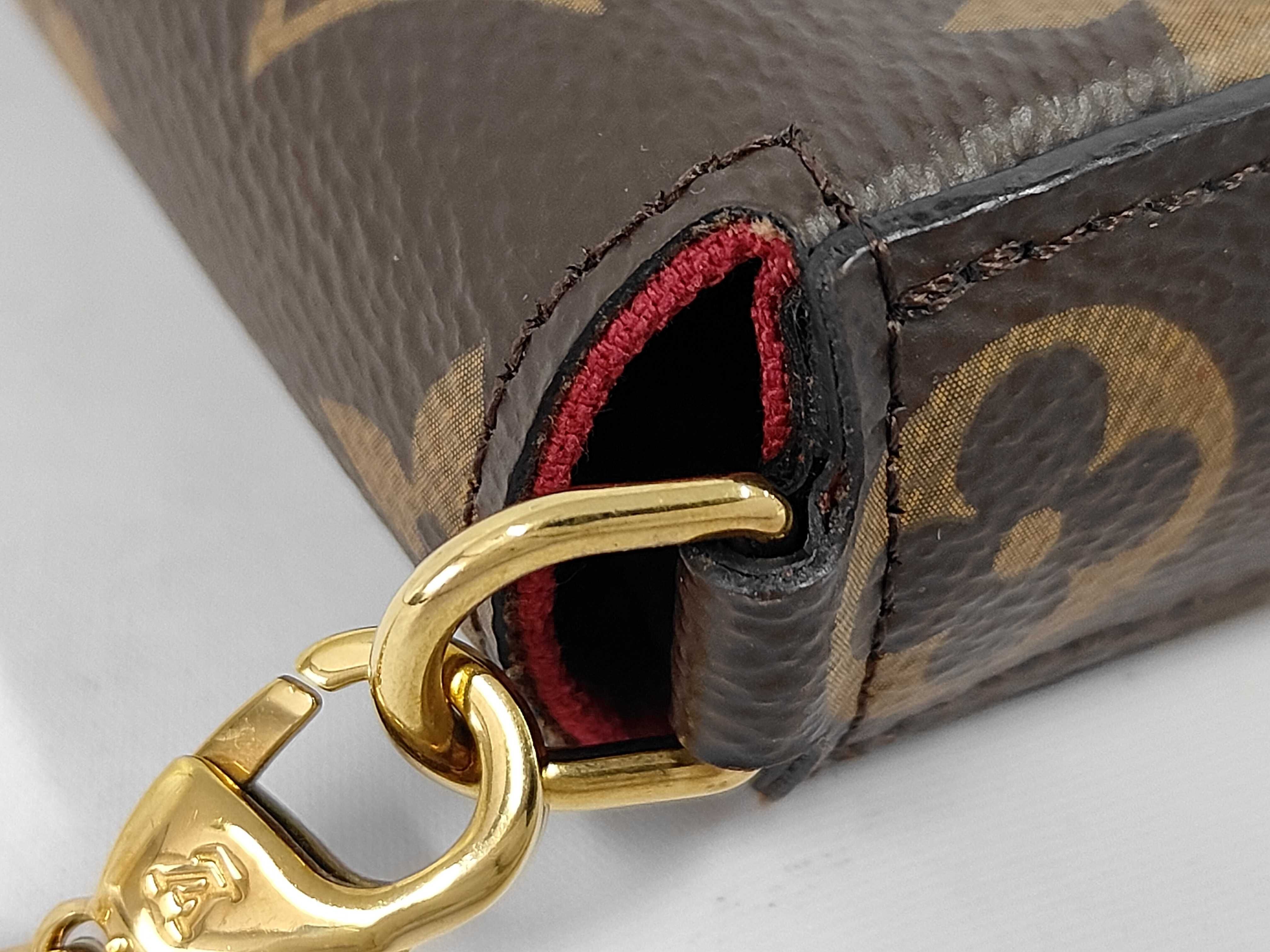 Monogram Pochette Felicie Fuchsia Shoulder Bag — view 6
