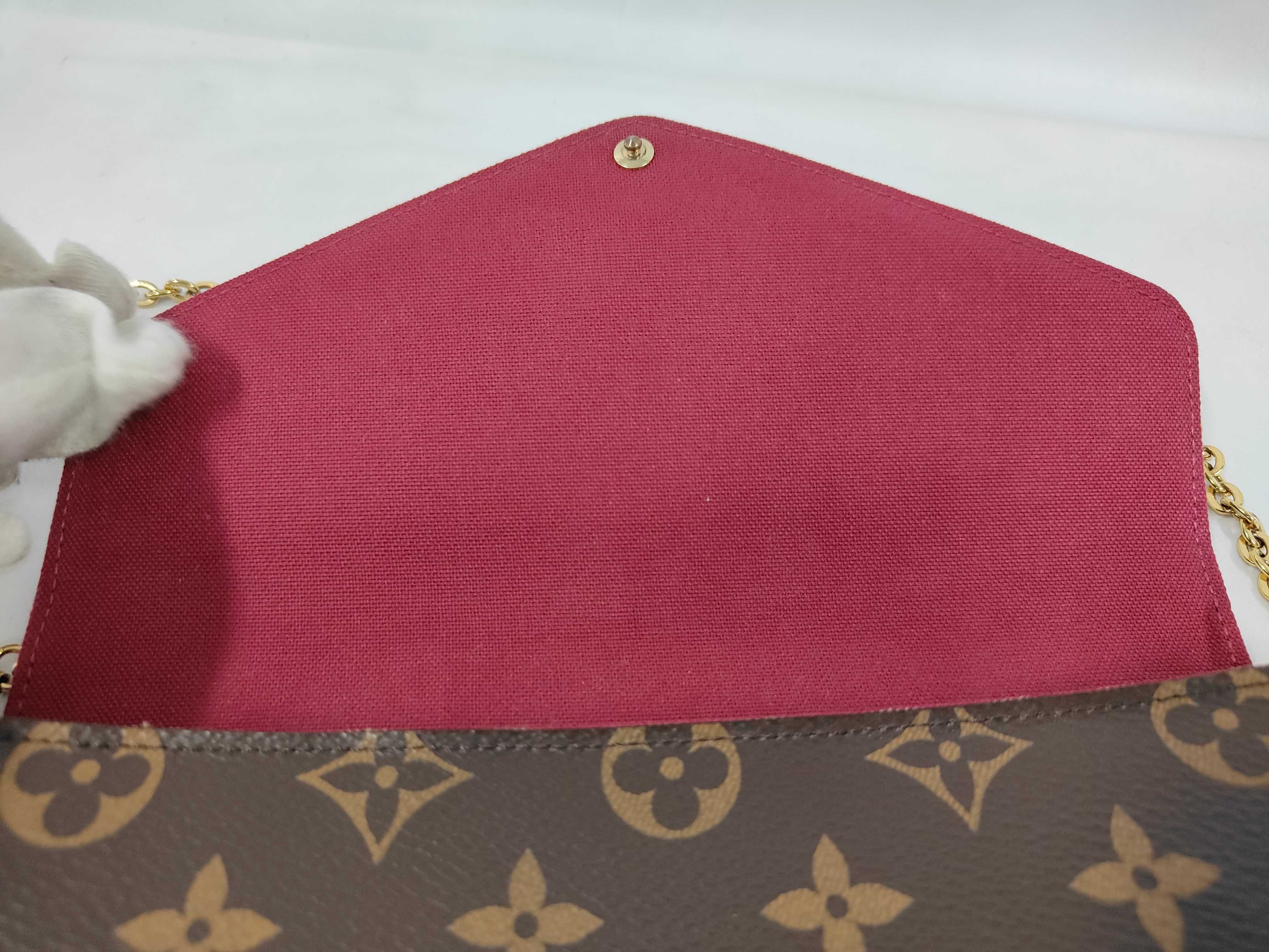 Monogram Pochette Felicie Fuchsia Shoulder Bag — view 7