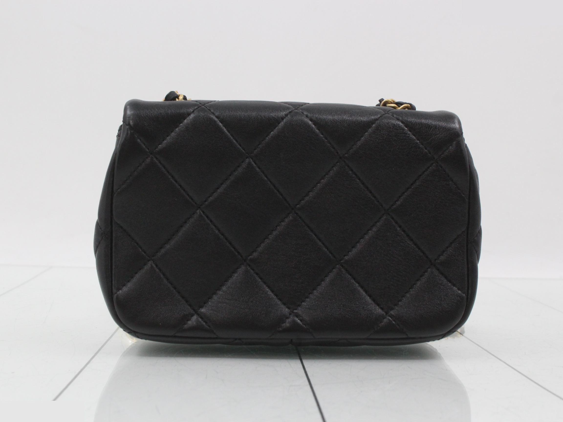 Pearl Mini Matelassé Chain Shoulder Bag — view 2