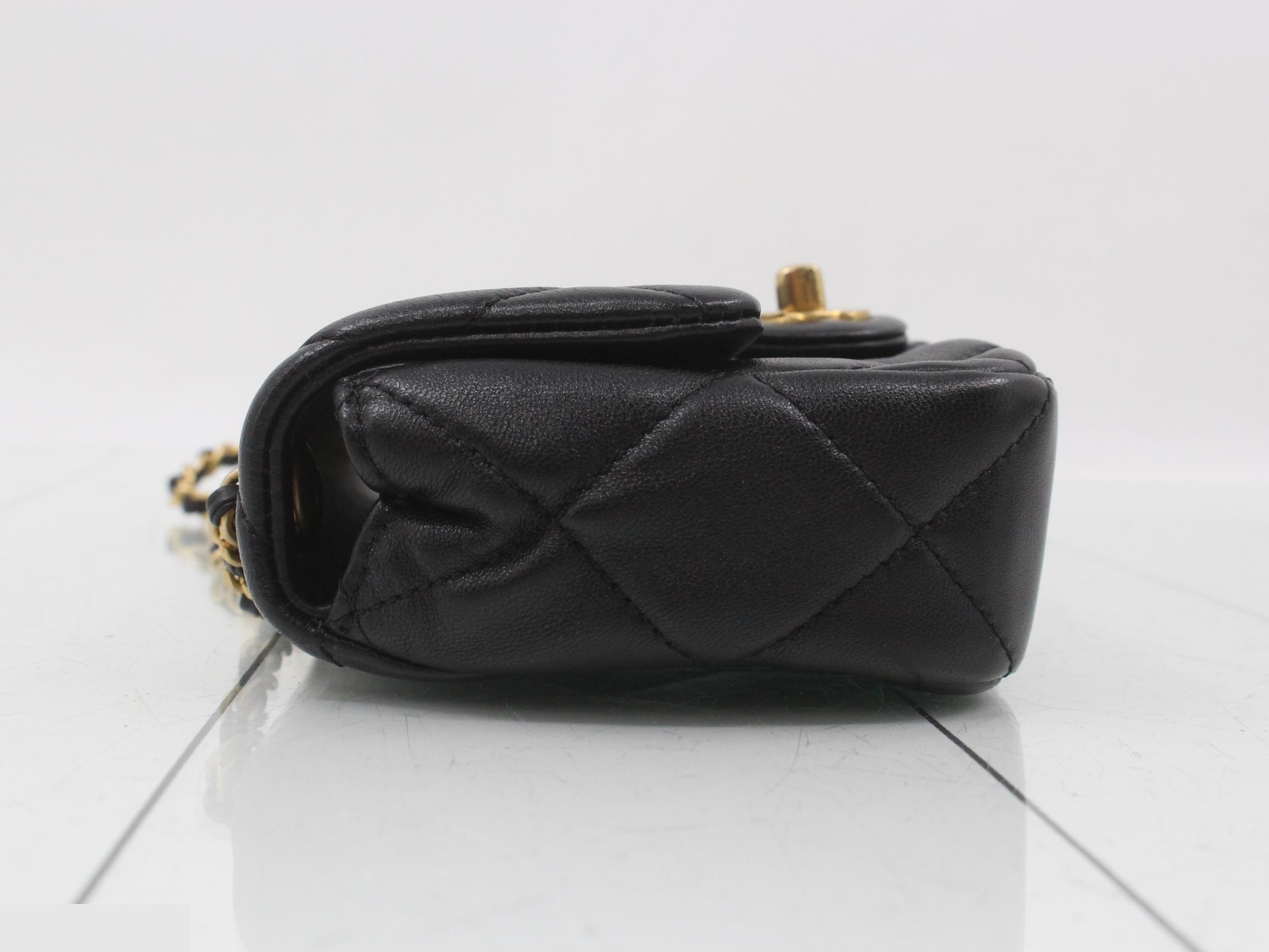 Pearl Mini Matelassé Chain Shoulder Bag — view 4