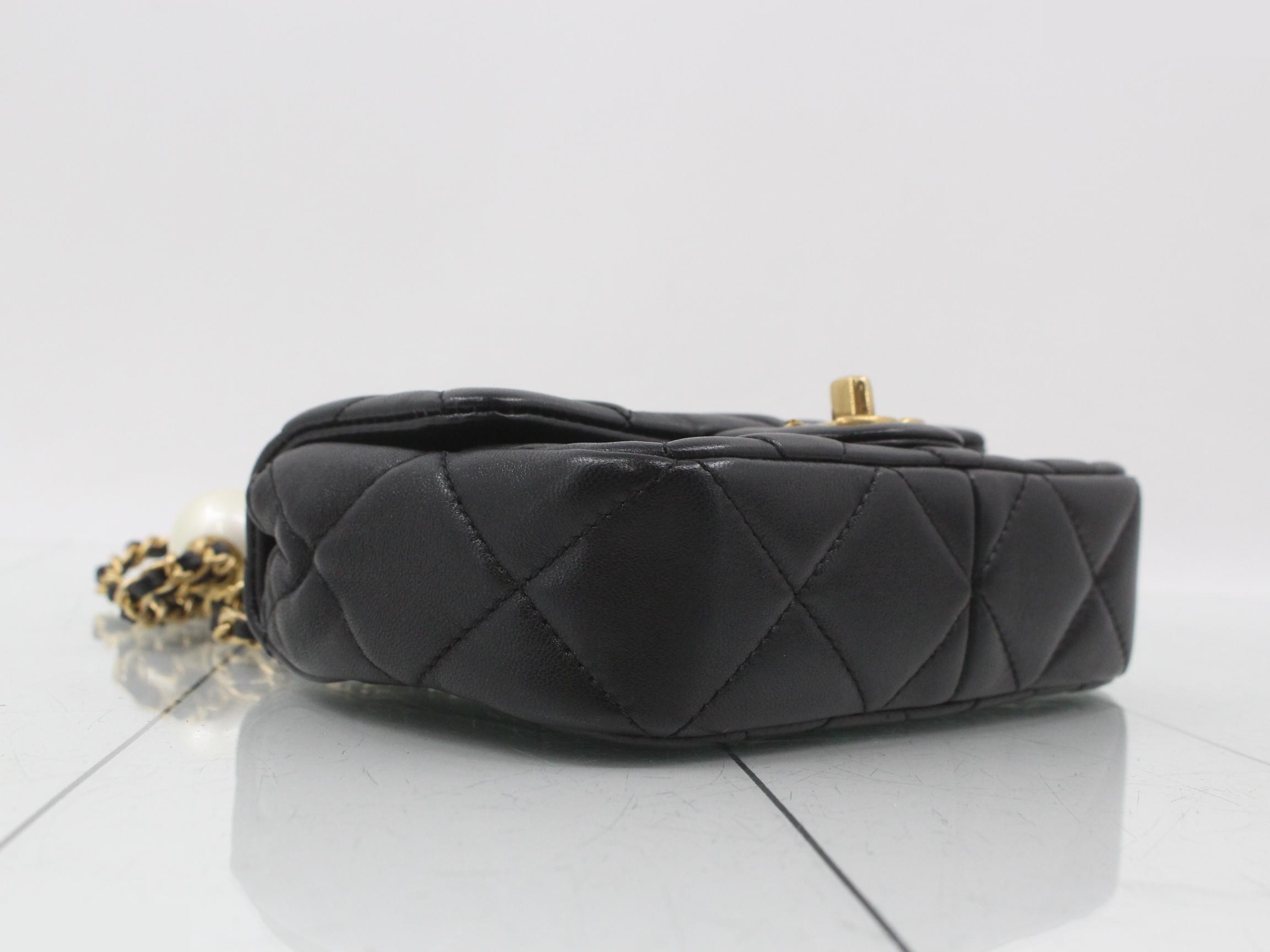 Pearl Mini Matelassé Chain Shoulder Bag — view 5