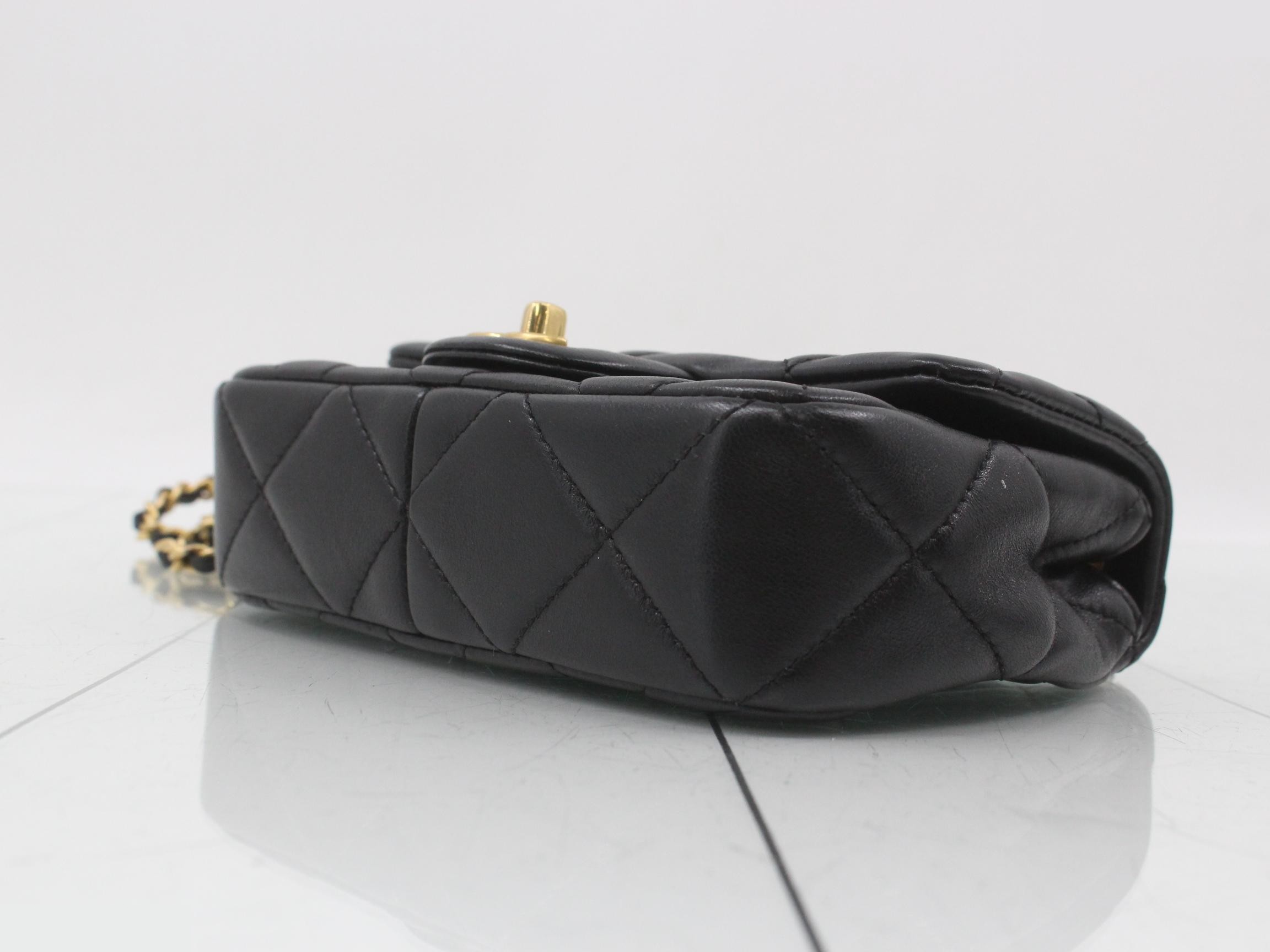 Pearl Mini Matelassé Chain Shoulder Bag — view 6