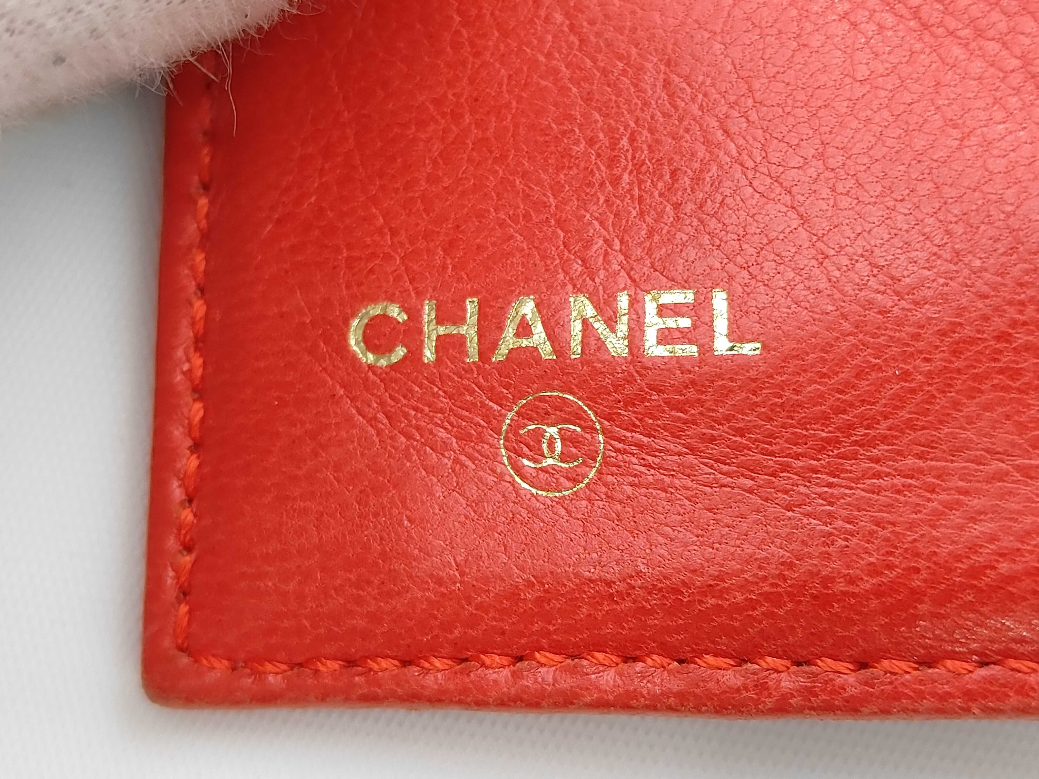 Coco Mark Caviar Skin Tri-fold Wallet — view 6