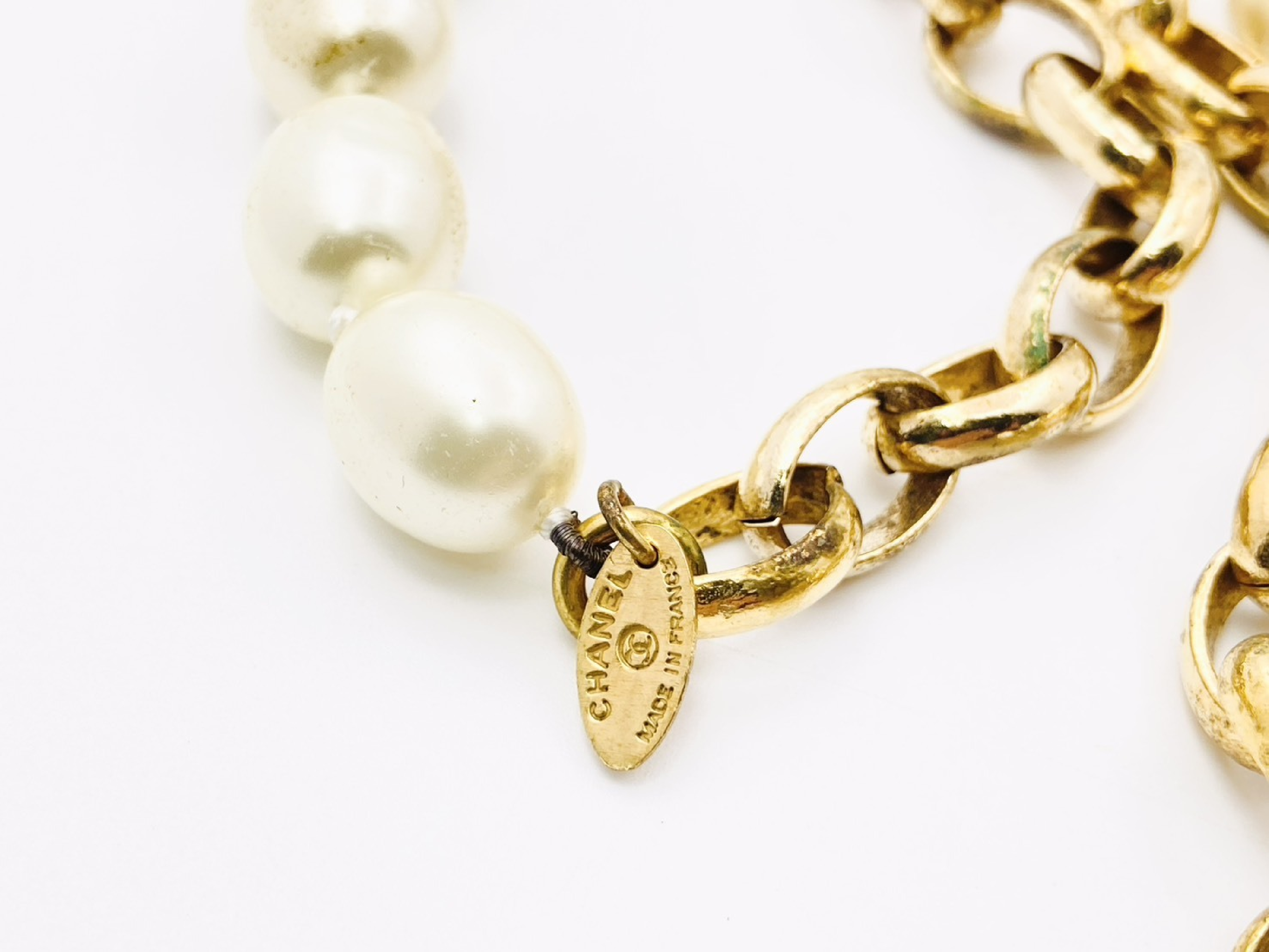 Faux Pearl Long Chain Necklace (with comments) — view 3