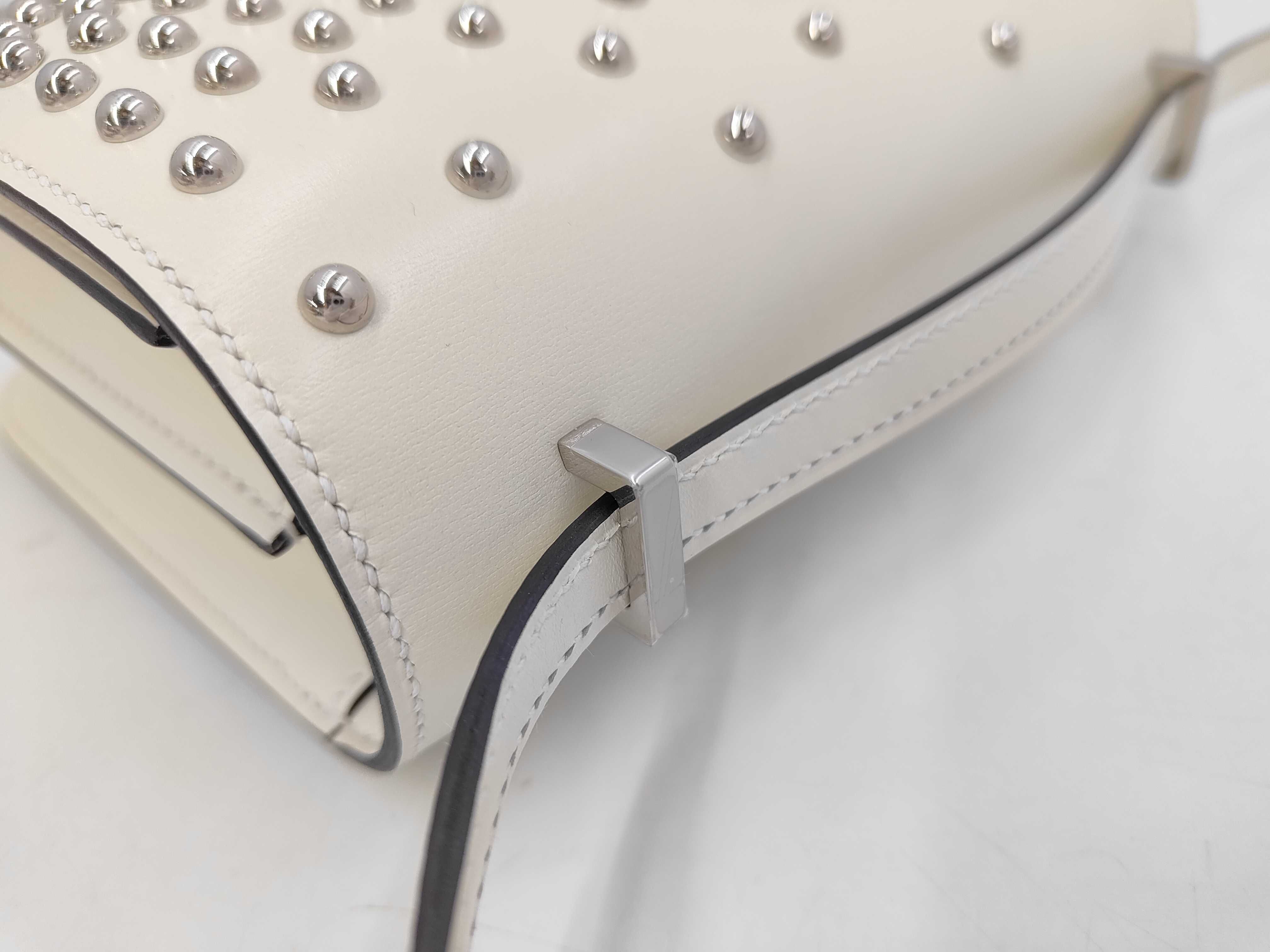 Constance Mini Miroir Cloute Box Calf Cream Silver Hardware G Stamp Shoulder Bag — view 5