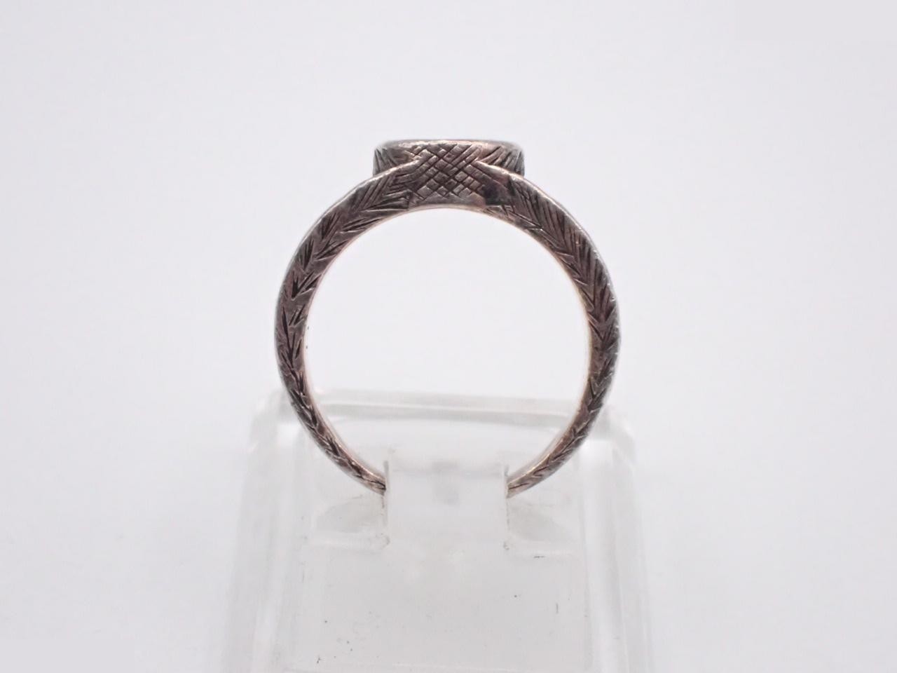 Interlocking Ring, Arabesque Design, 925 Sterling Silver, 6.0g — view 3