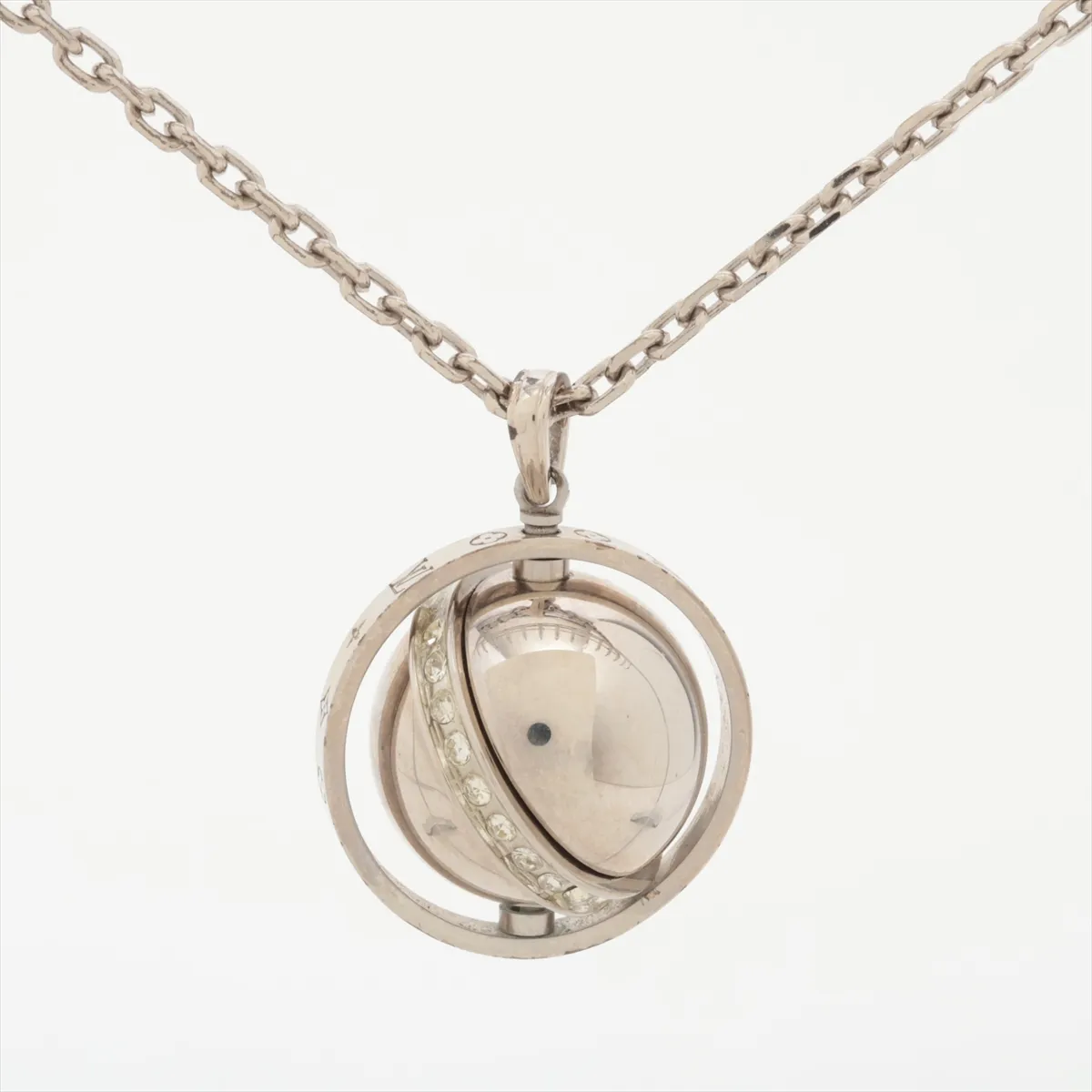 M00327 Pendant LV Glove OB0251 Necklace Metal Silver