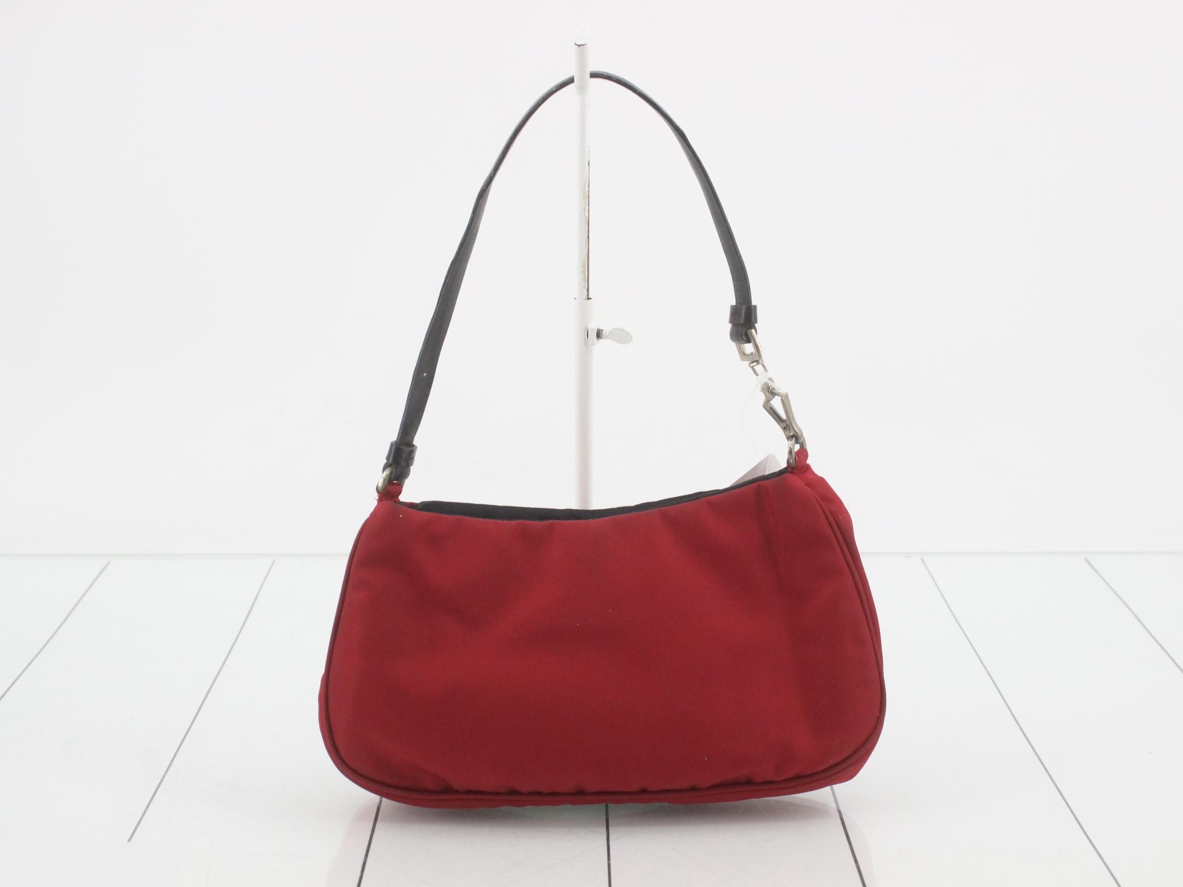 One-shoulder bag, satin, nylon — view 2