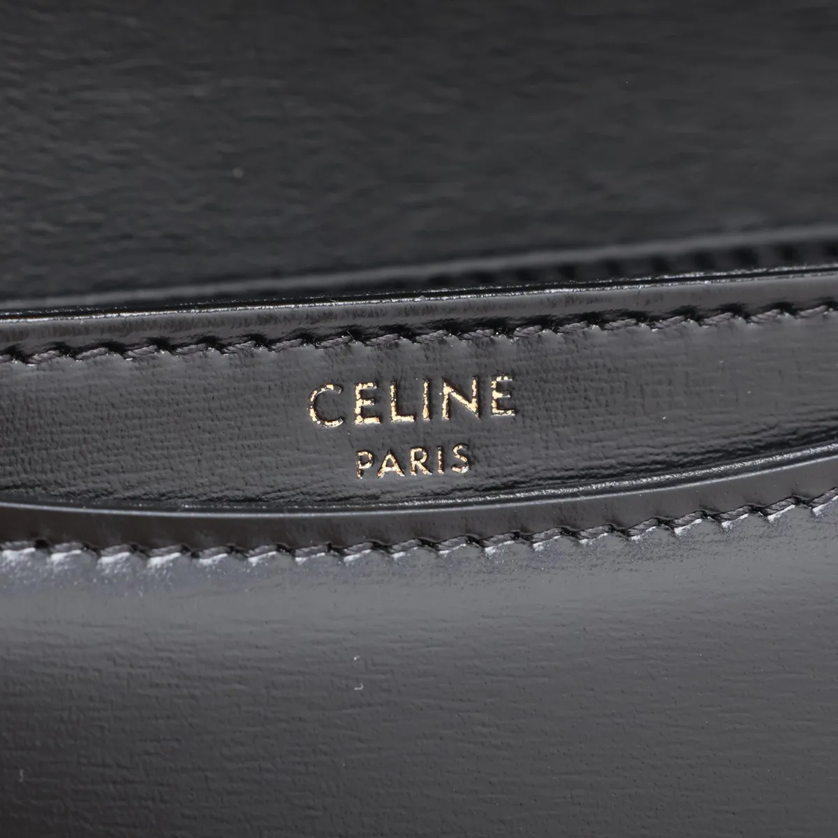 Triomphe Mini Besace Leather 2-Way Handbag, Black — view 12