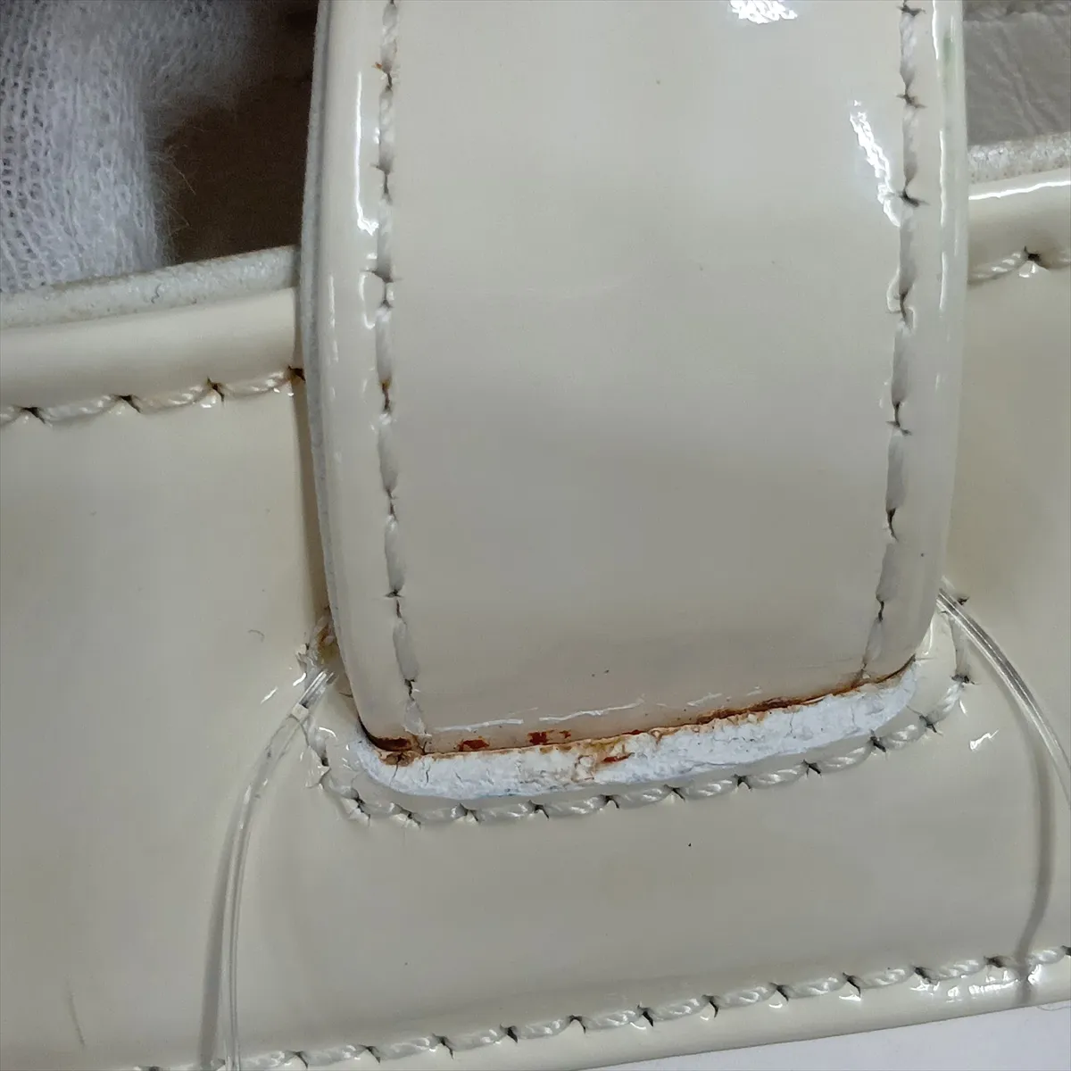 Triple Coco Patent Leather x Vinyl Tote Bag, Beige, Gold Hardware, 9631491, Series 9 — view 13