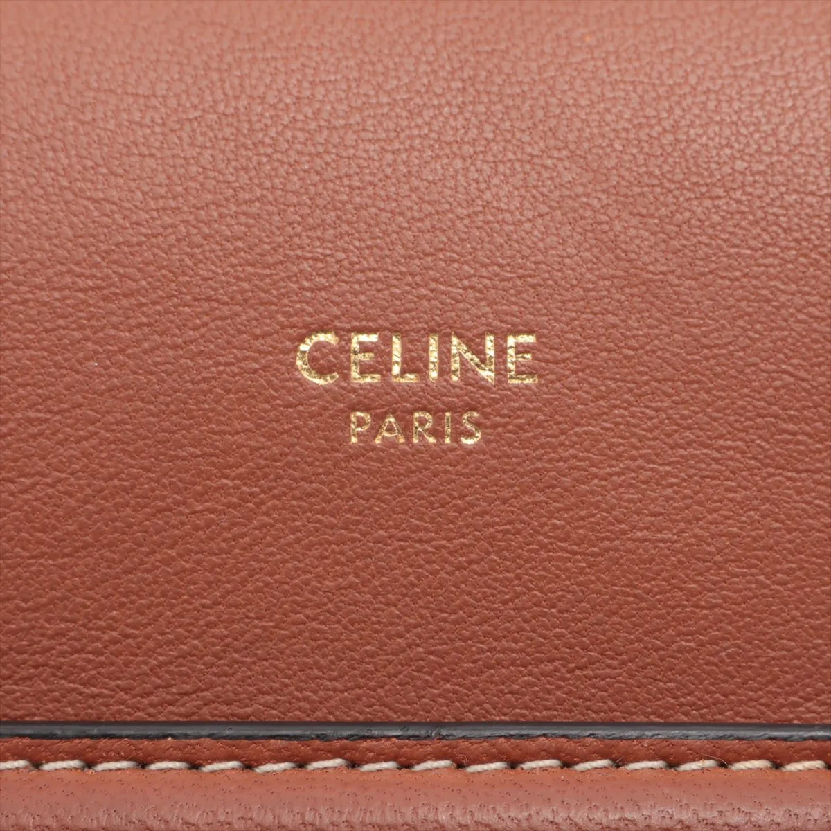 Triomphe PVC x Leather Phone Pouch Brown — view 6