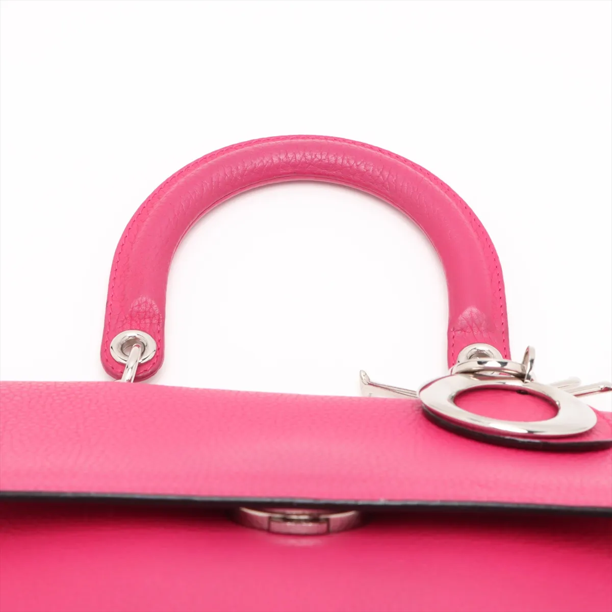 B Dior Leather 2WAY Handbag Pink — view 6