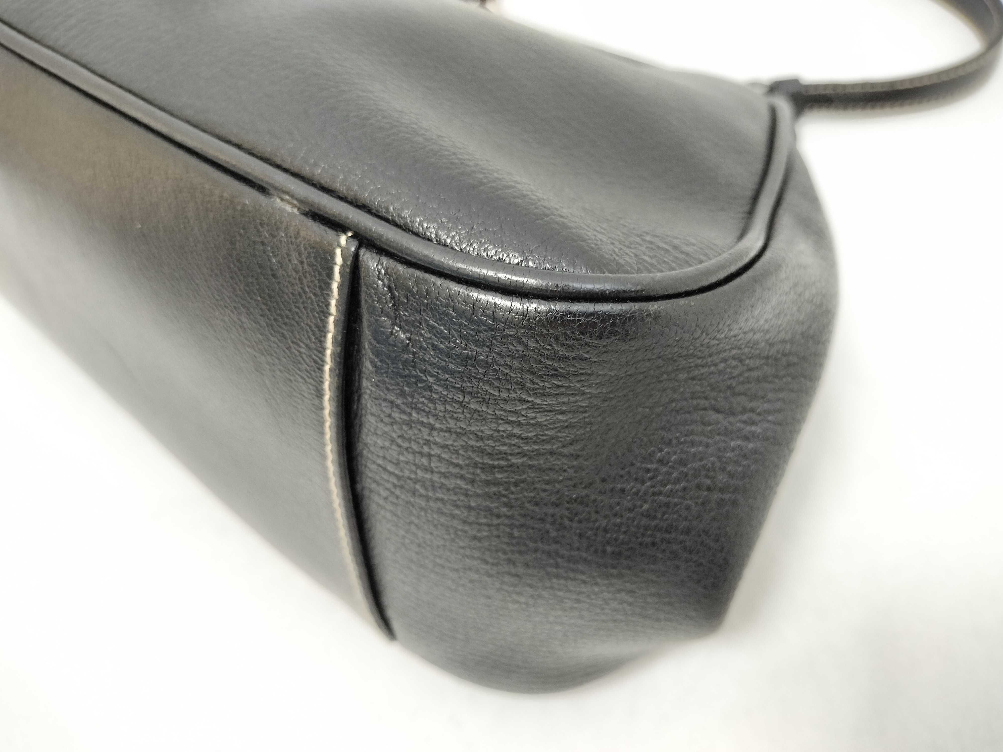 Leather Push-Lock Clochette Key Black Handbag — view 6