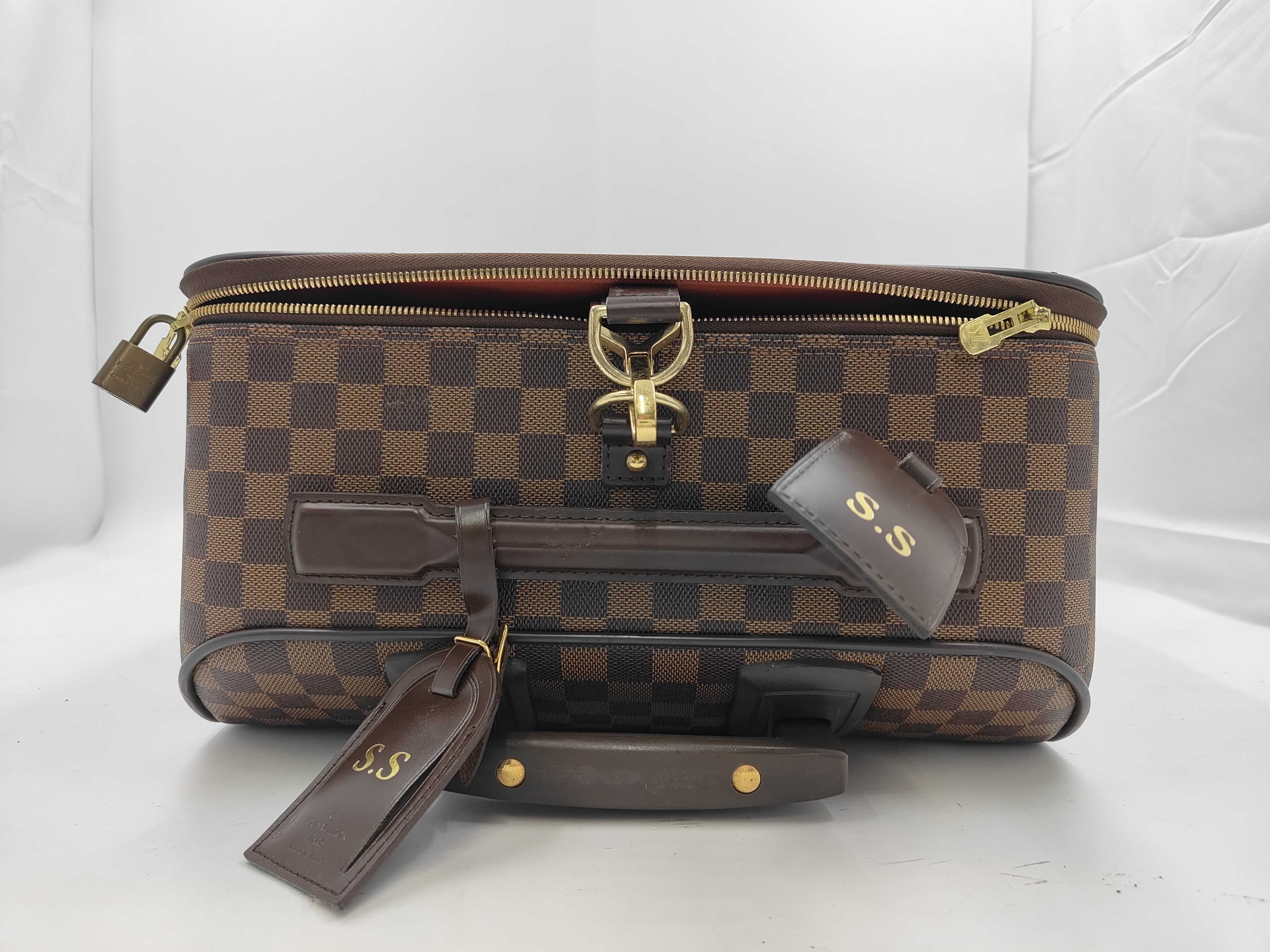 Damier Pegase 55 N23294 SP0055 Brown Carry-on Bag (Cameras Damaged) — view 3