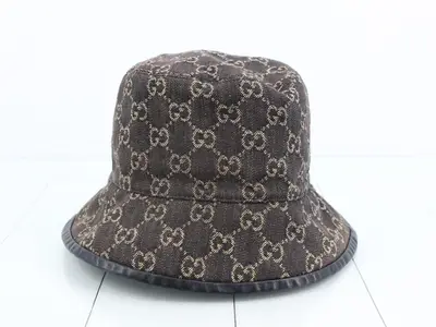 Canvas Bucket Hat, Denim, Black