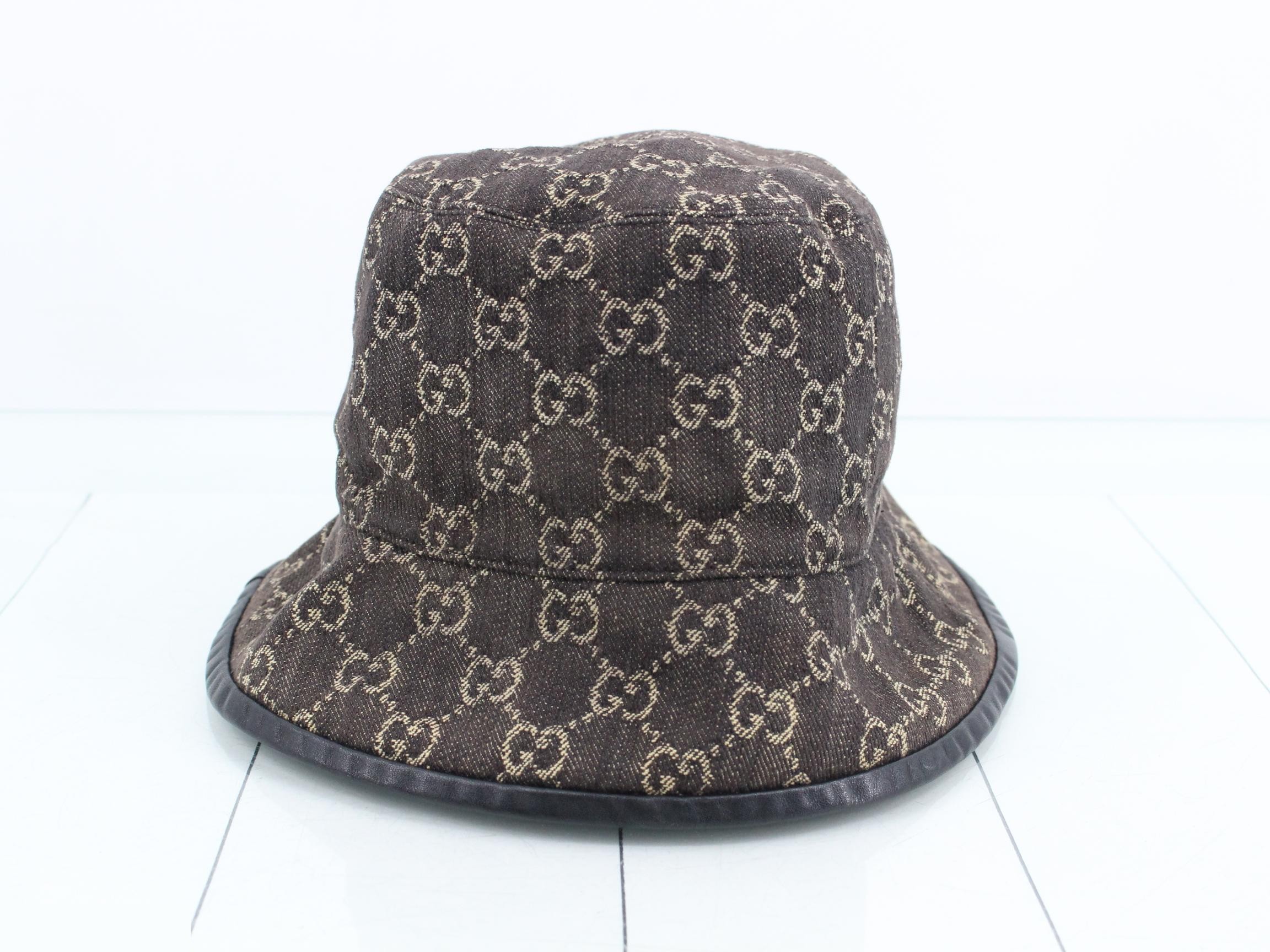 Canvas Bucket Hat, Denim, Black — view 2