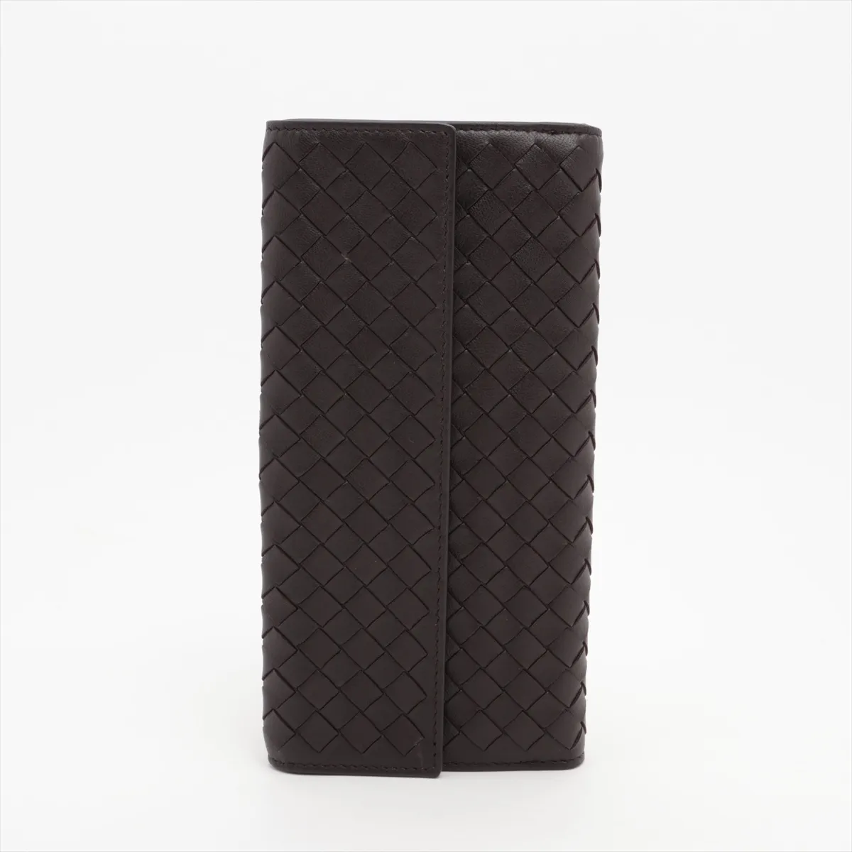 Intrecciato Leather Long Wallet Brown — view 2