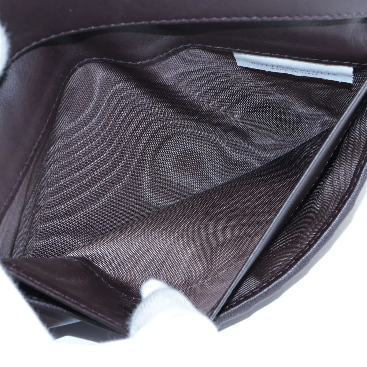 Intrecciato Leather Long Wallet Brown — view 5