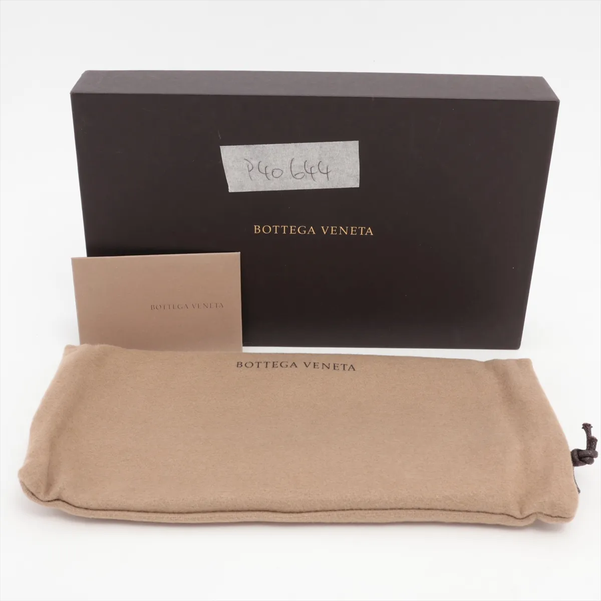 Intrecciato Leather Long Wallet Brown — view 10