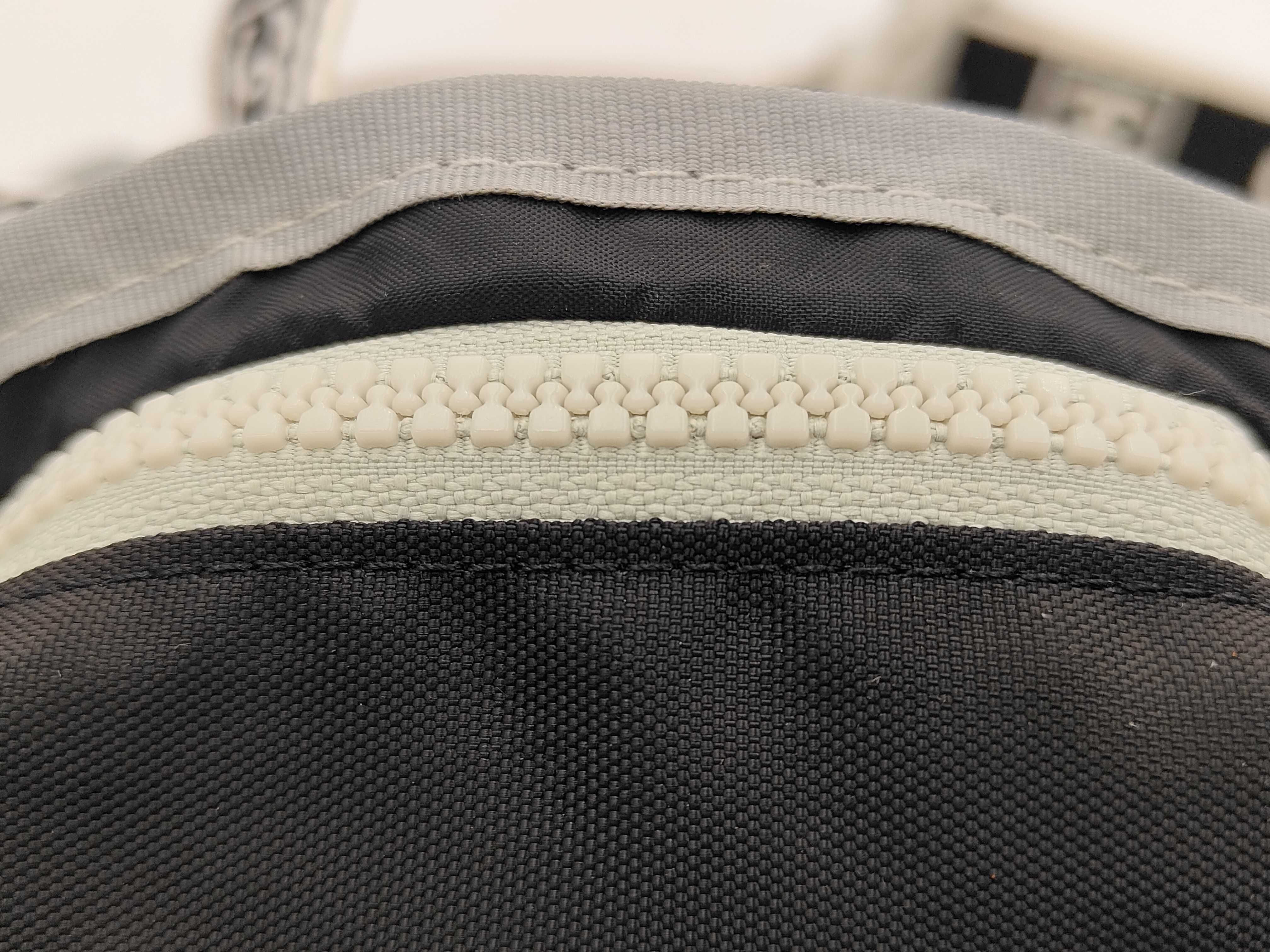 Coco Mark Logo Jacquard Nylon Mesh Waist Bag (Black & White) — view 8