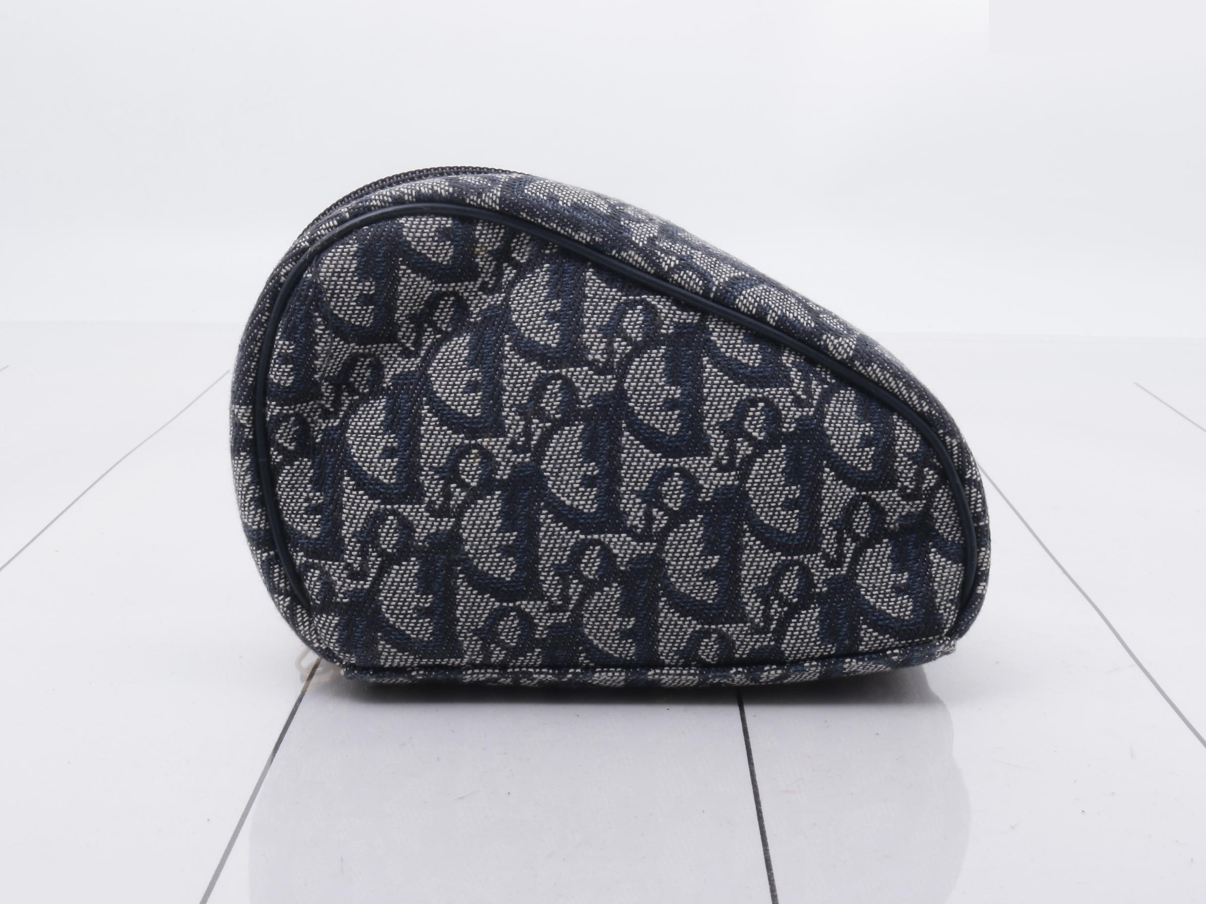 Trotter Saddle Pouch, Canvas, Navy — view 3