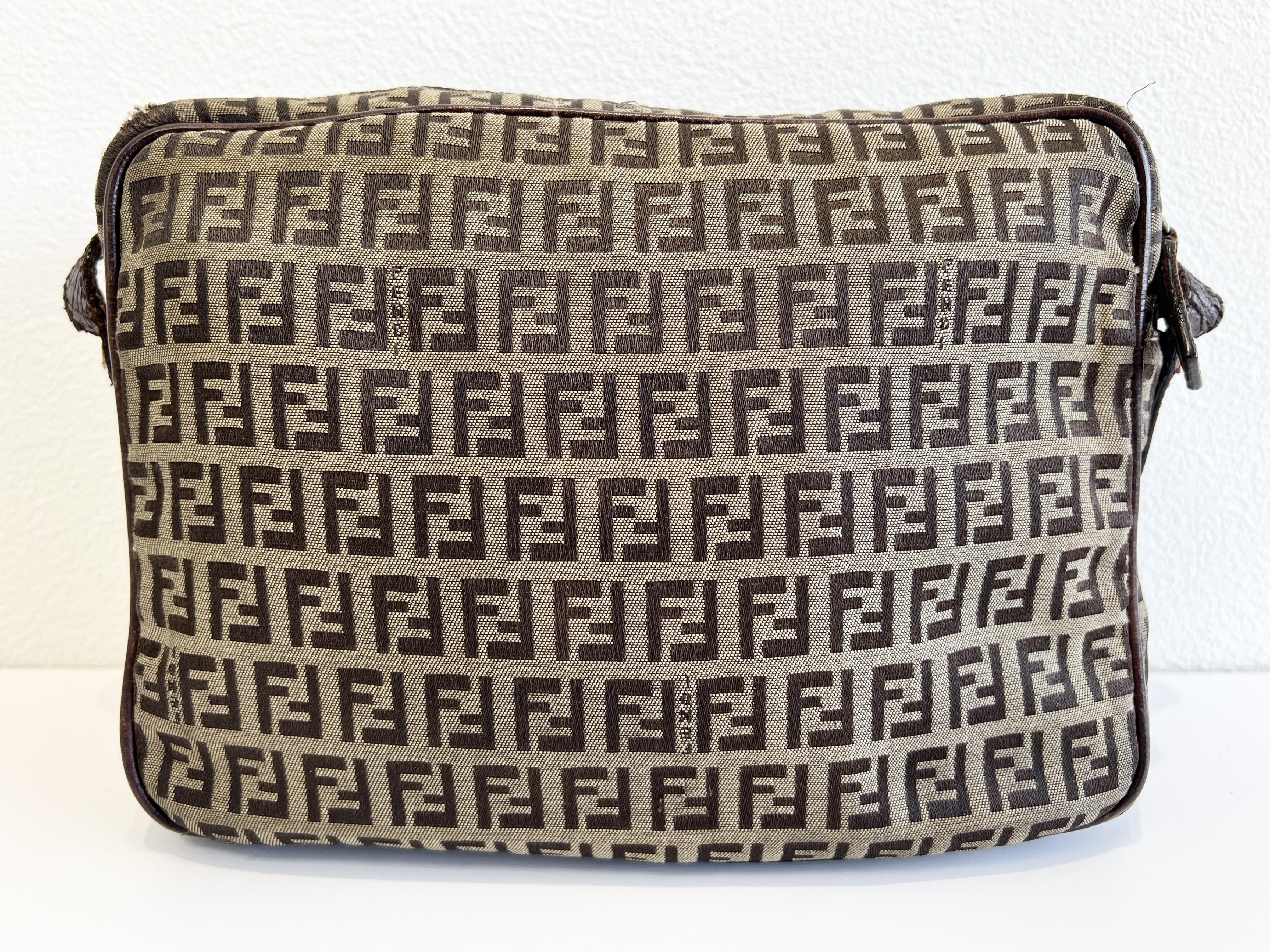 Mamma Bucket Zucchino Canvas Leather One Shoulder Bag — view 2