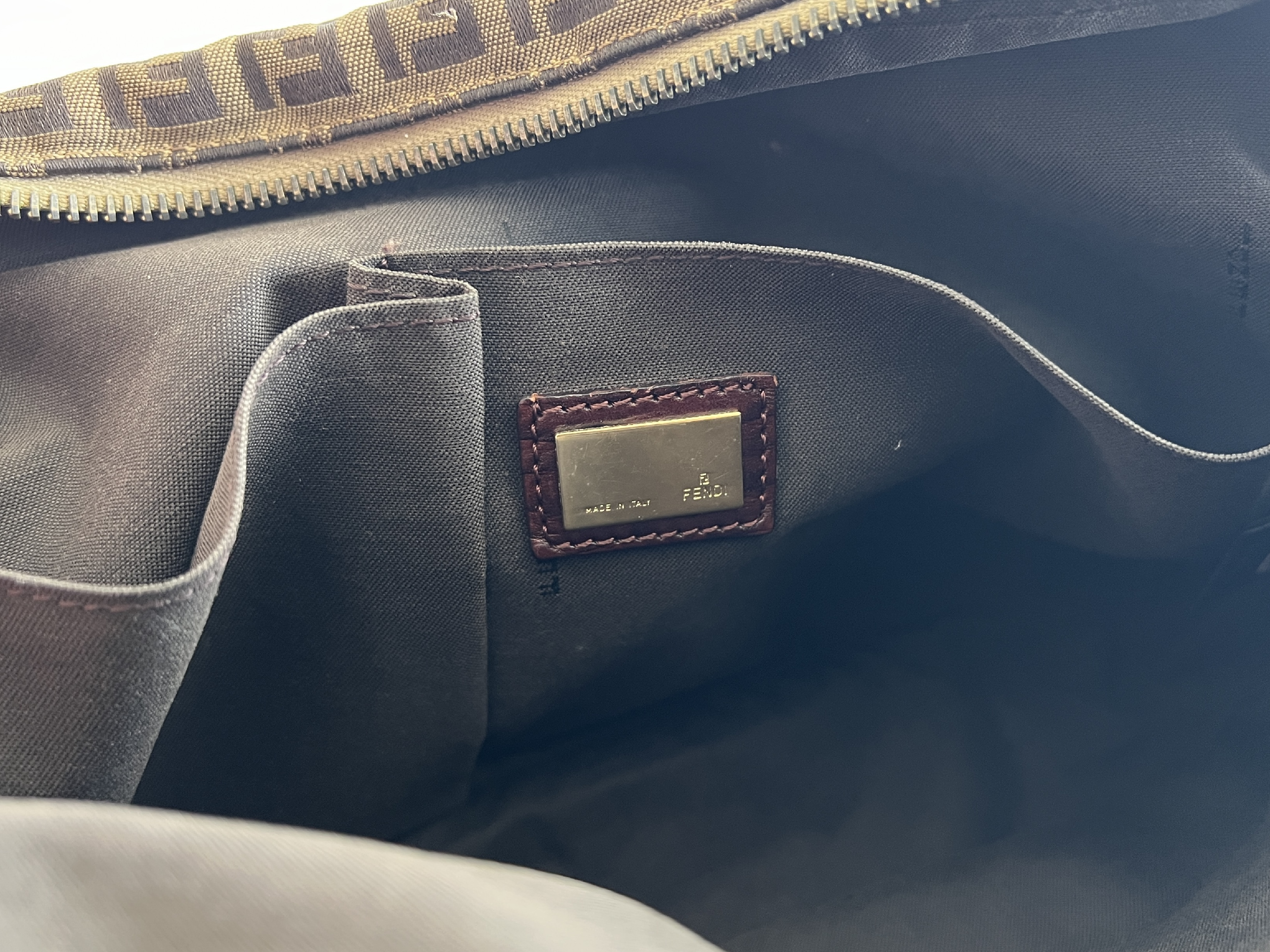 Mamma Bucket Zucchino Canvas Leather One Shoulder Bag — view 7