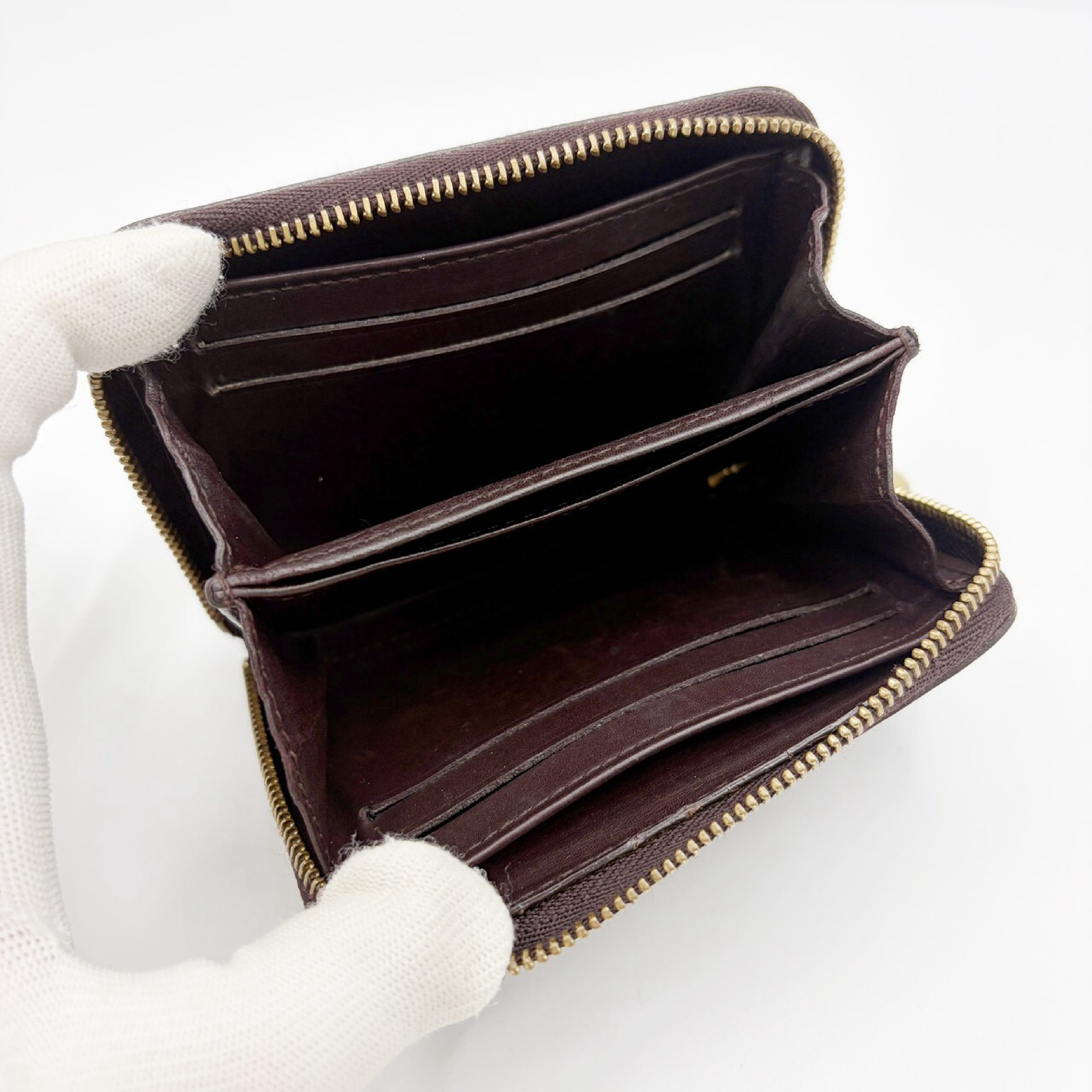 Monogram Vernis Zippy Coin Purse Amarante Wallet — view 6