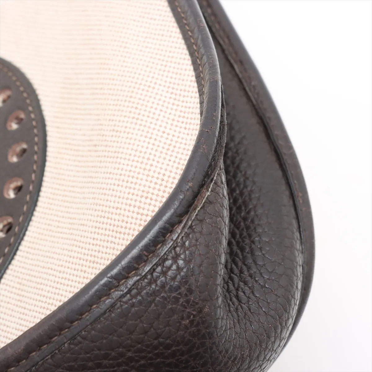 Evelyn 2 33 GM Toile ash x Taurillon Clemence Brown Silver hardware I:2005 — view 10